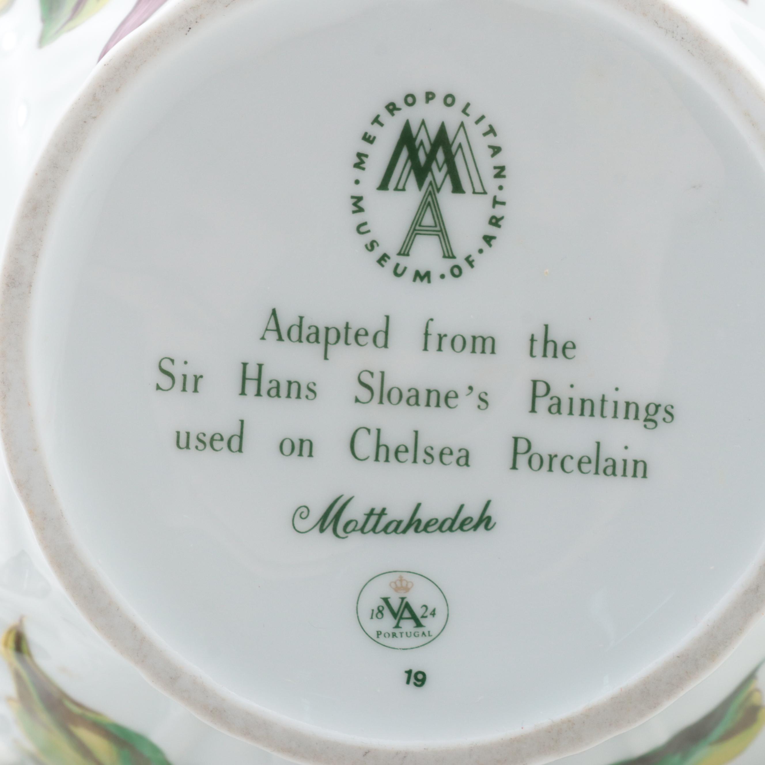 Mottahedeh Metropolitan Museum of Art Chelsea Style Pitcher and Gluggle Jug