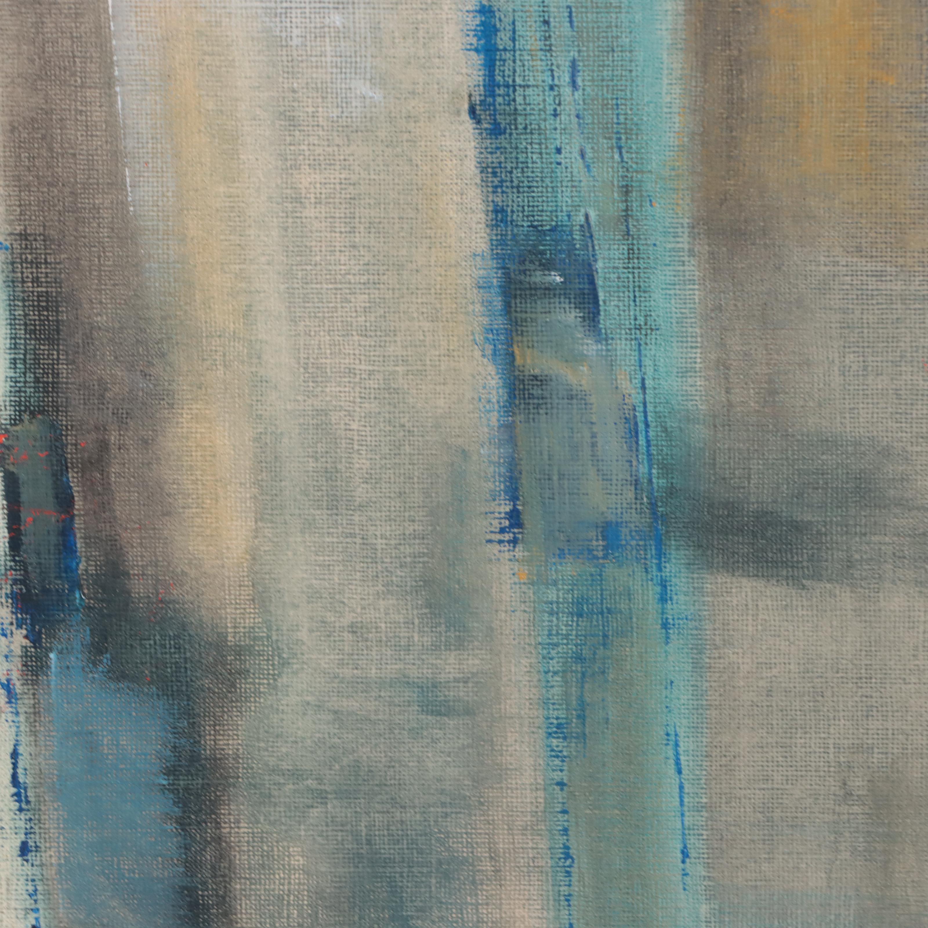 Charles Ragland Bunnell Abstract Modernist Oil Painting, 1960