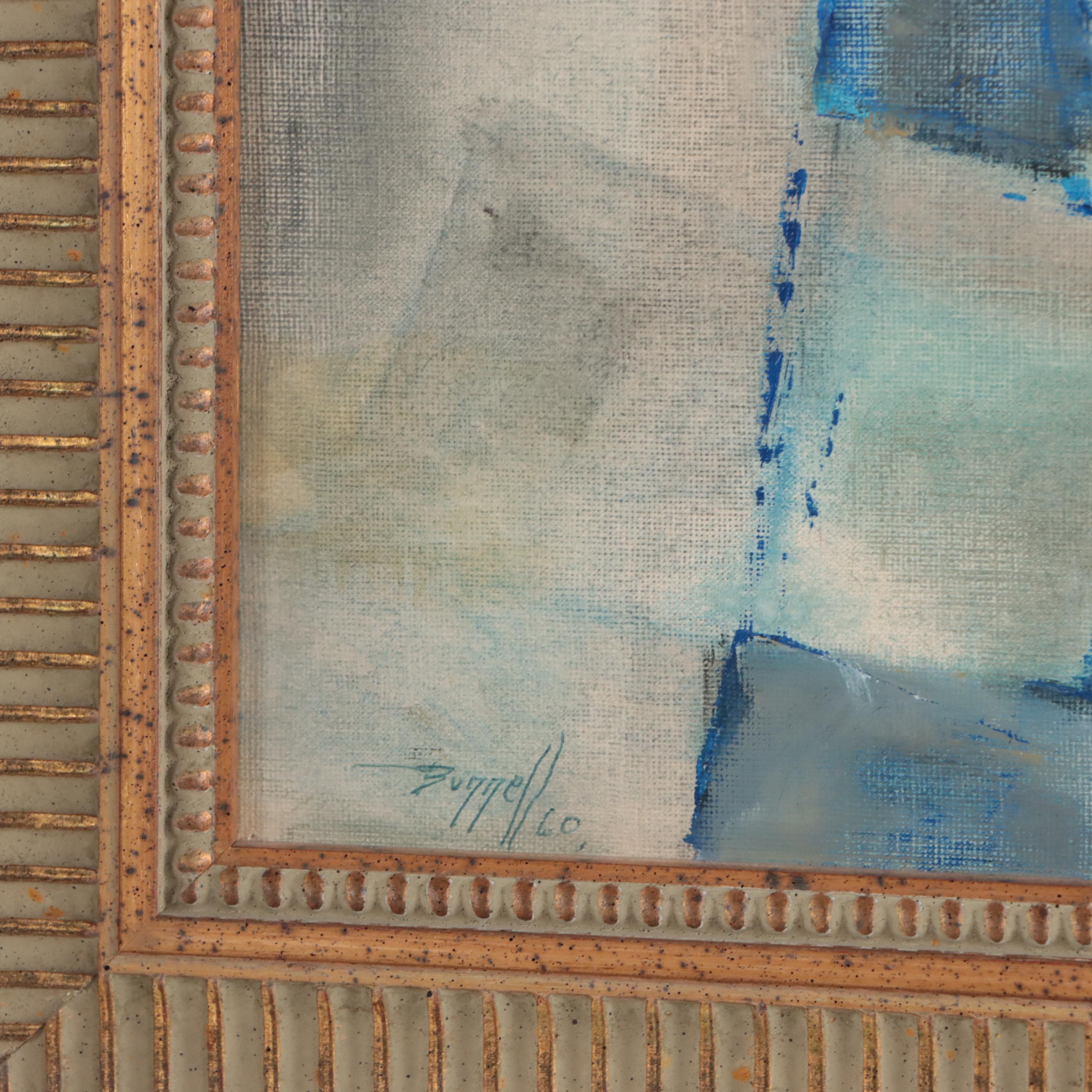 Charles Ragland Bunnell Abstract Modernist Oil Painting, 1960