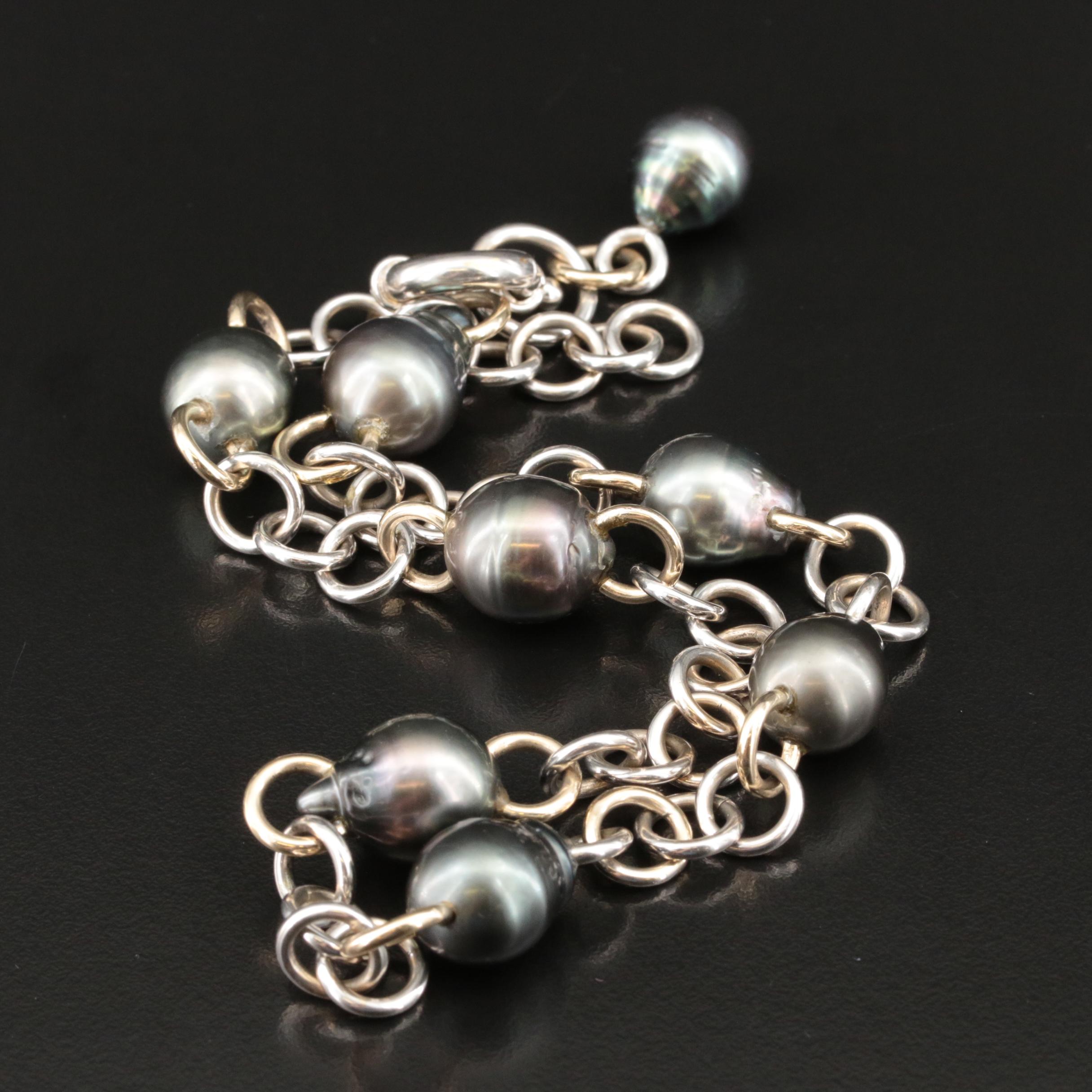18K Baroque Pearl Station Necklace