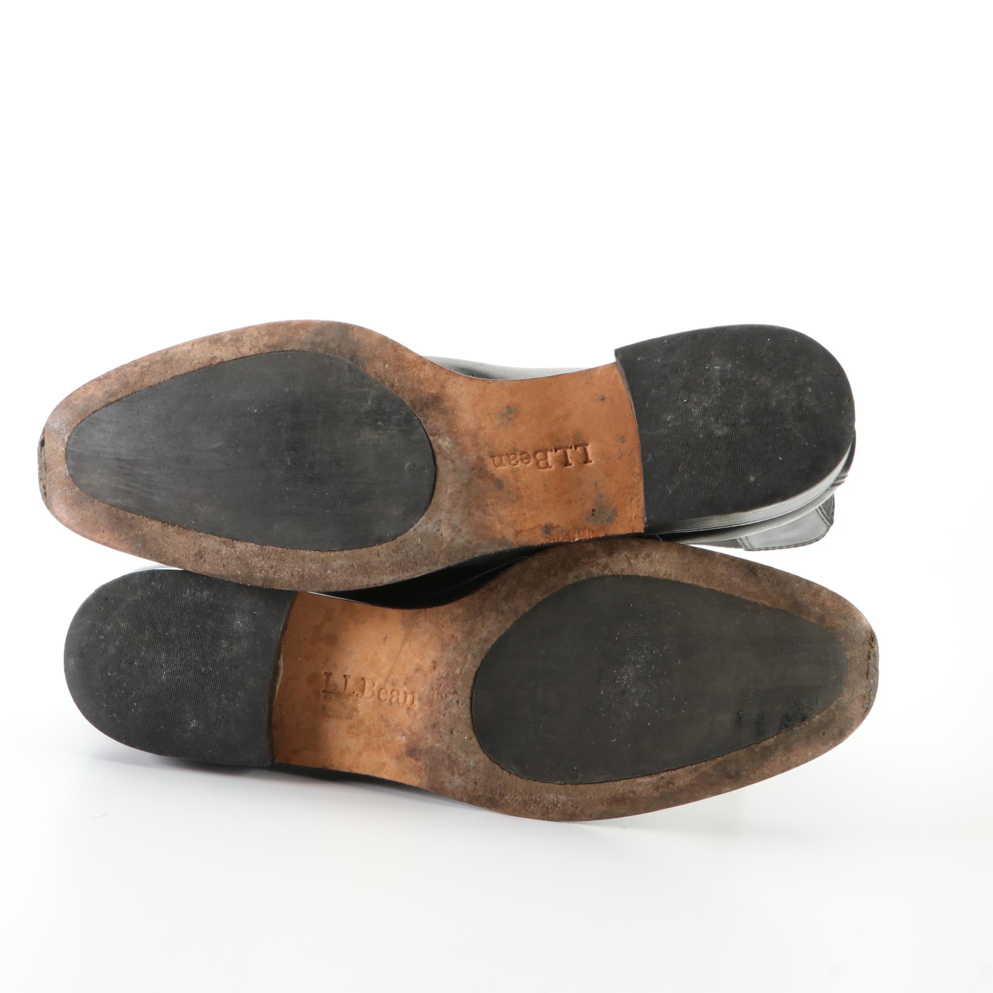 L.L. Bean Leather Chelsea Boots and Caslon Confetti Weave Platform Loafers