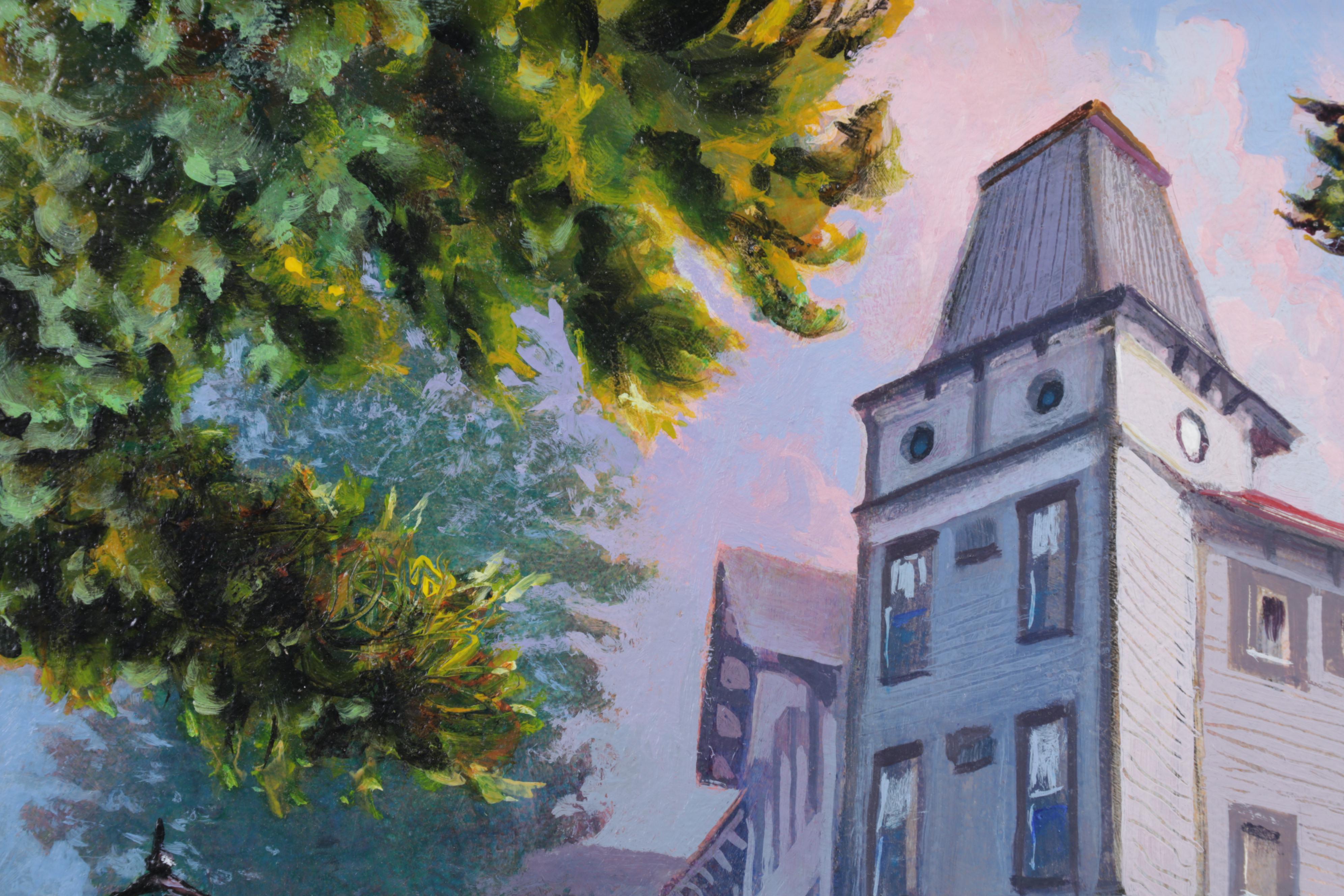 Michael Kaiser Acrylic Painting "Riverside Inn," 2003