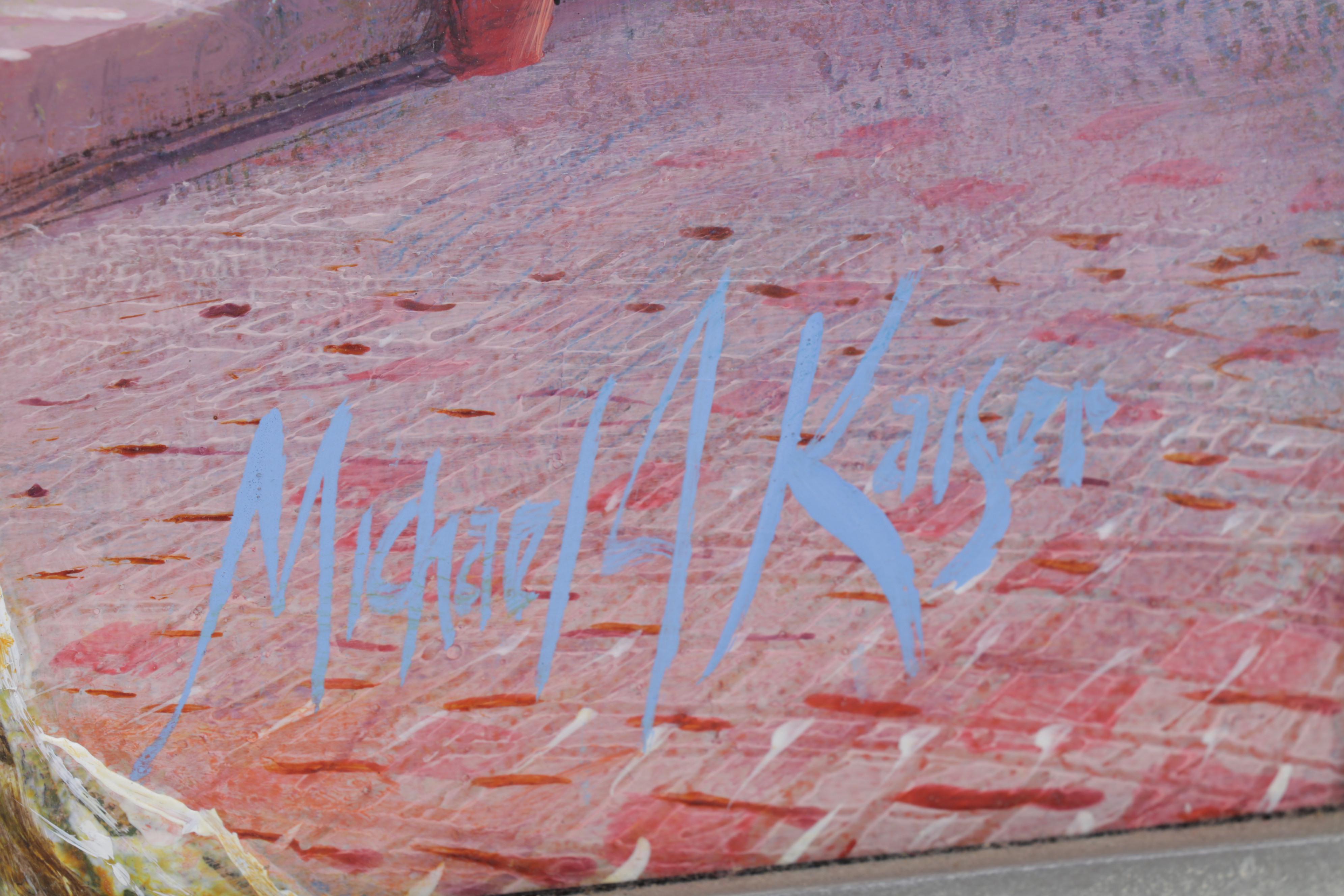 Michael Kaiser Acrylic Painting "Riverside Inn," 2003