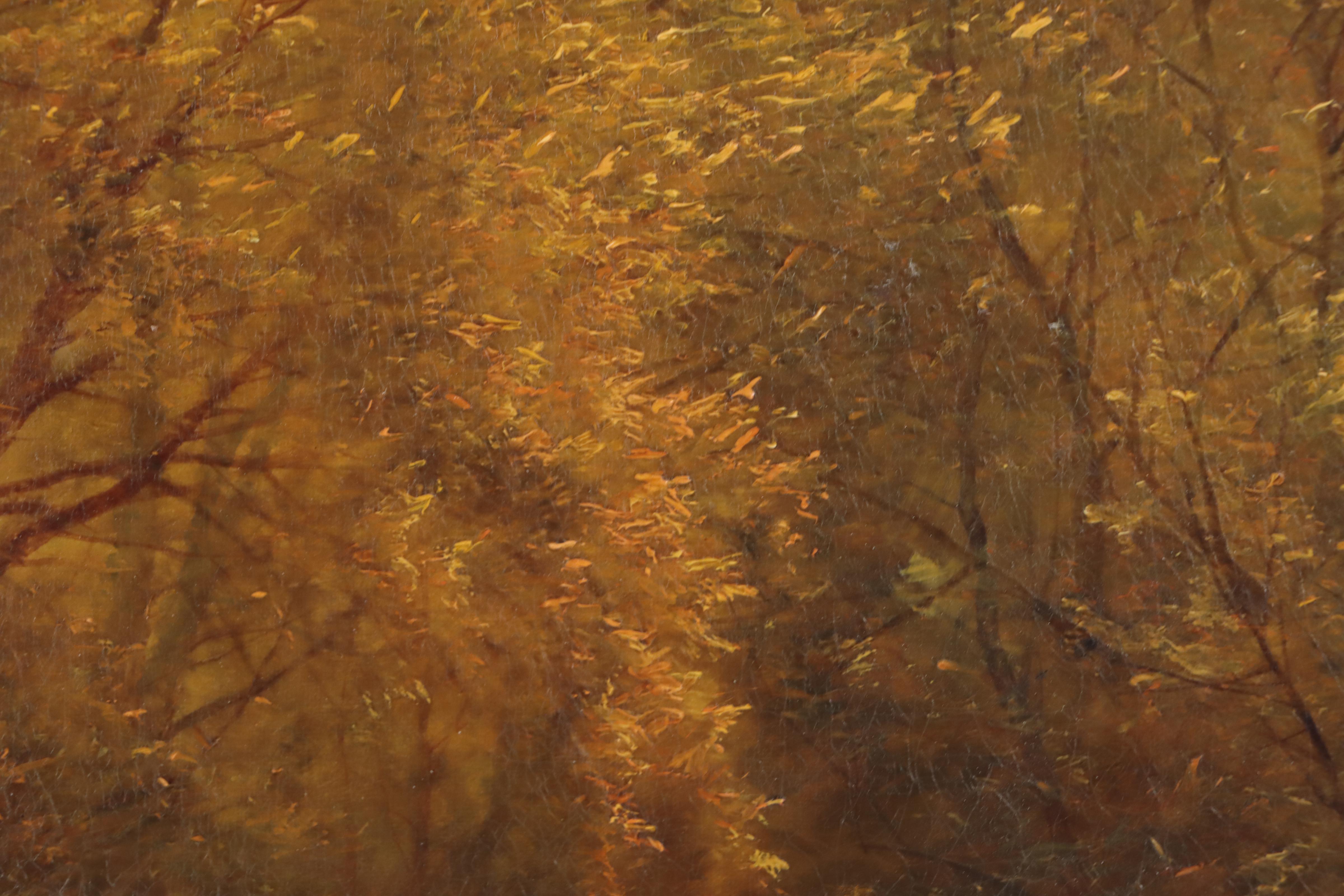 Thomas Dingle Forest Riverscape Oil Painting "The Kingfisher's Haut"