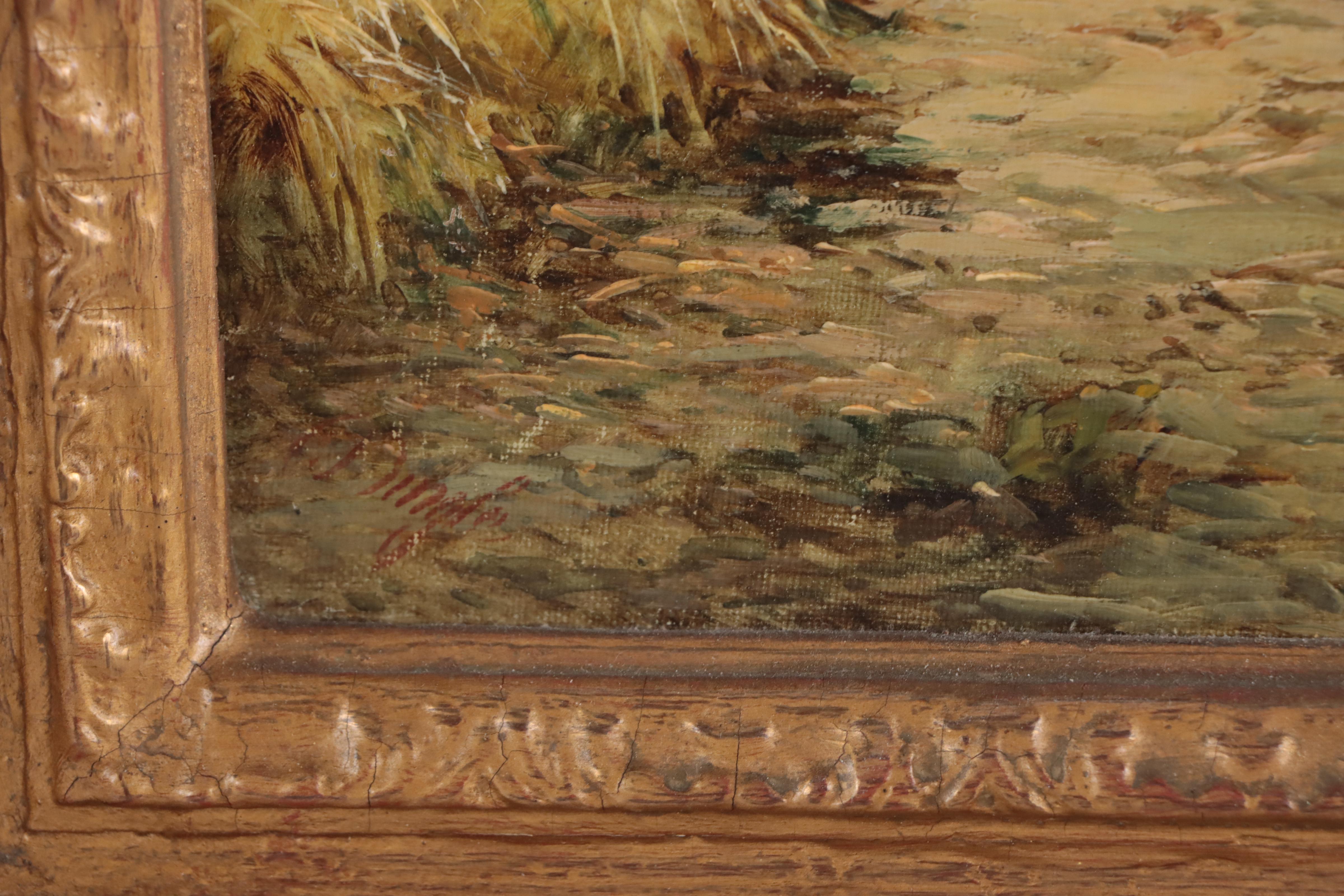 Thomas Dingle Forest Riverscape Oil Painting "The Kingfisher's Haut"