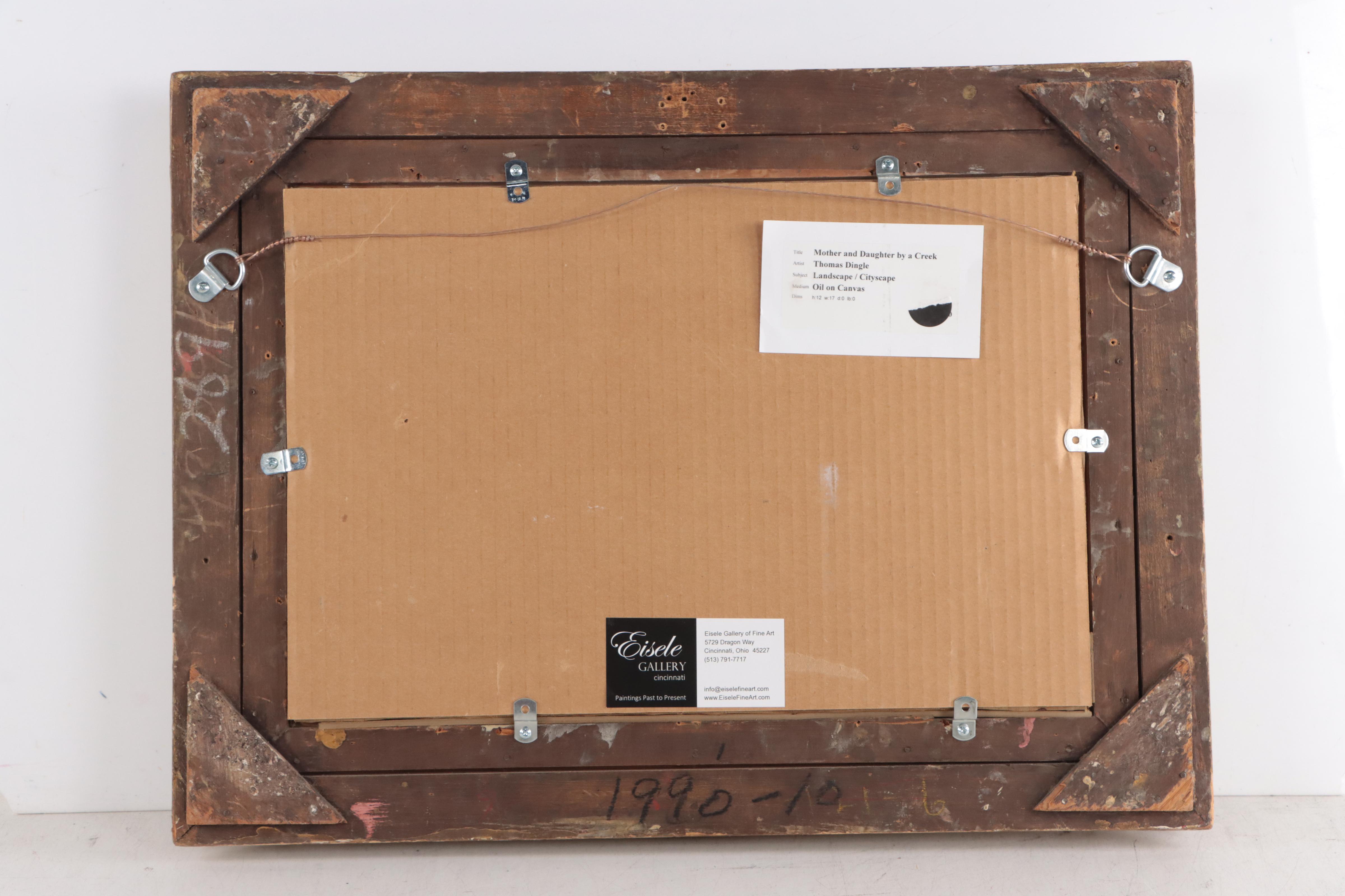 Thomas Dingle Forest Riverscape Oil Painting "The Kingfisher's Haut"