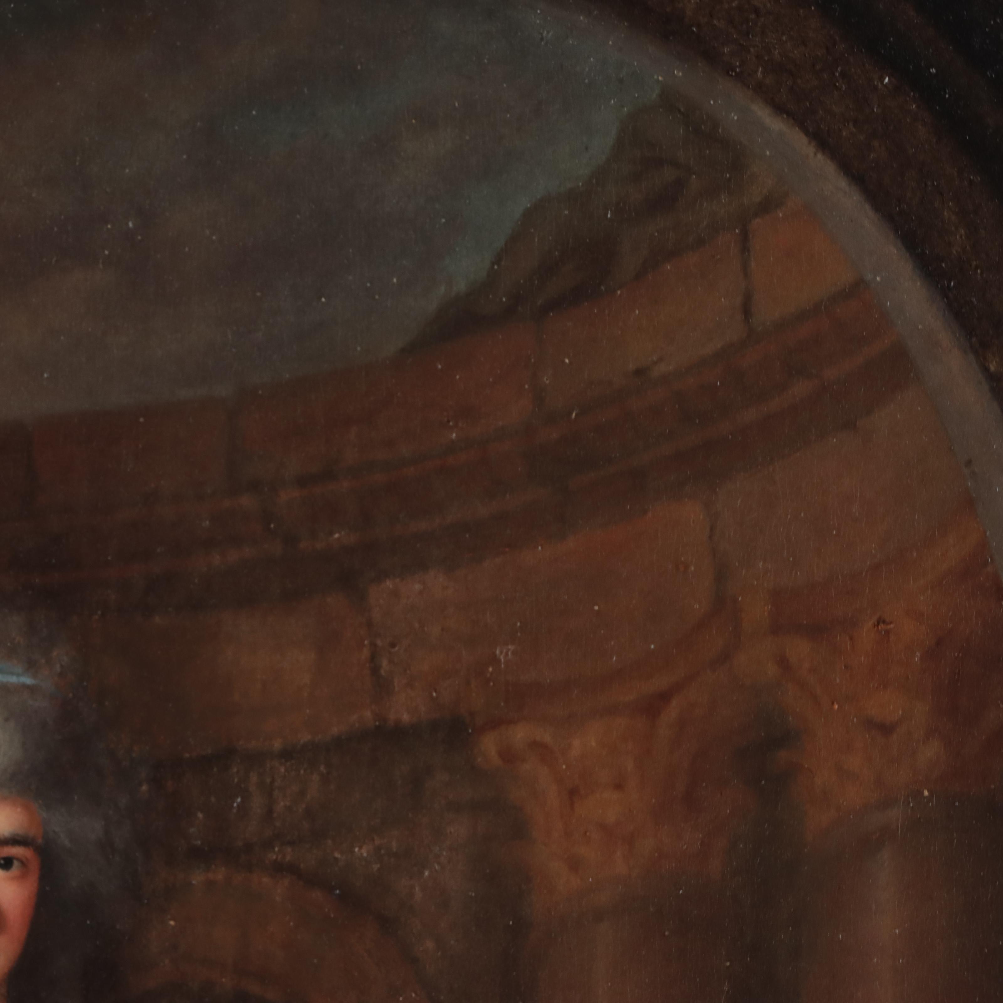 Germain-Joseph Hallez Portrait Oil Painting of a Lady, 1787