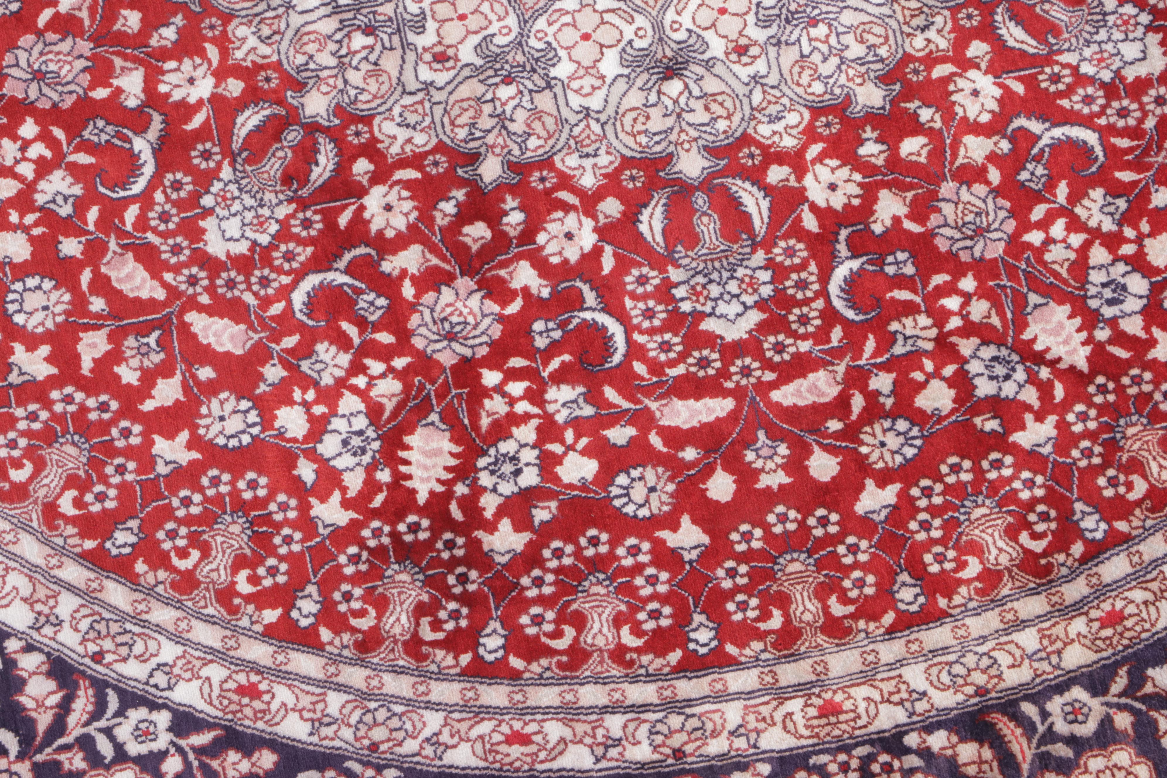 6'10 x 6'10 Hand-Knotted Persian Style Round Area Rug