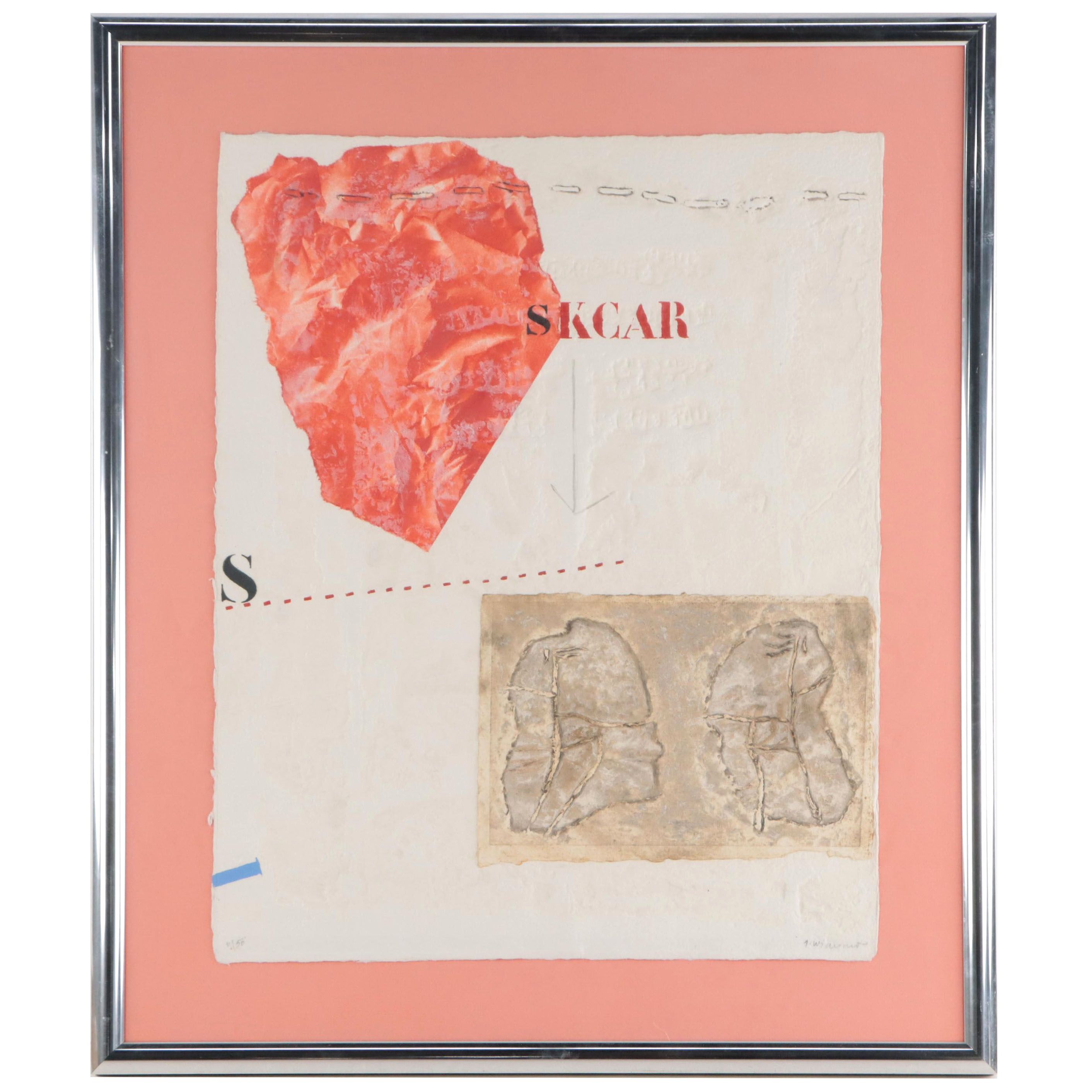 James Coignard Carborundum Etching "Skcar," Circa 1980