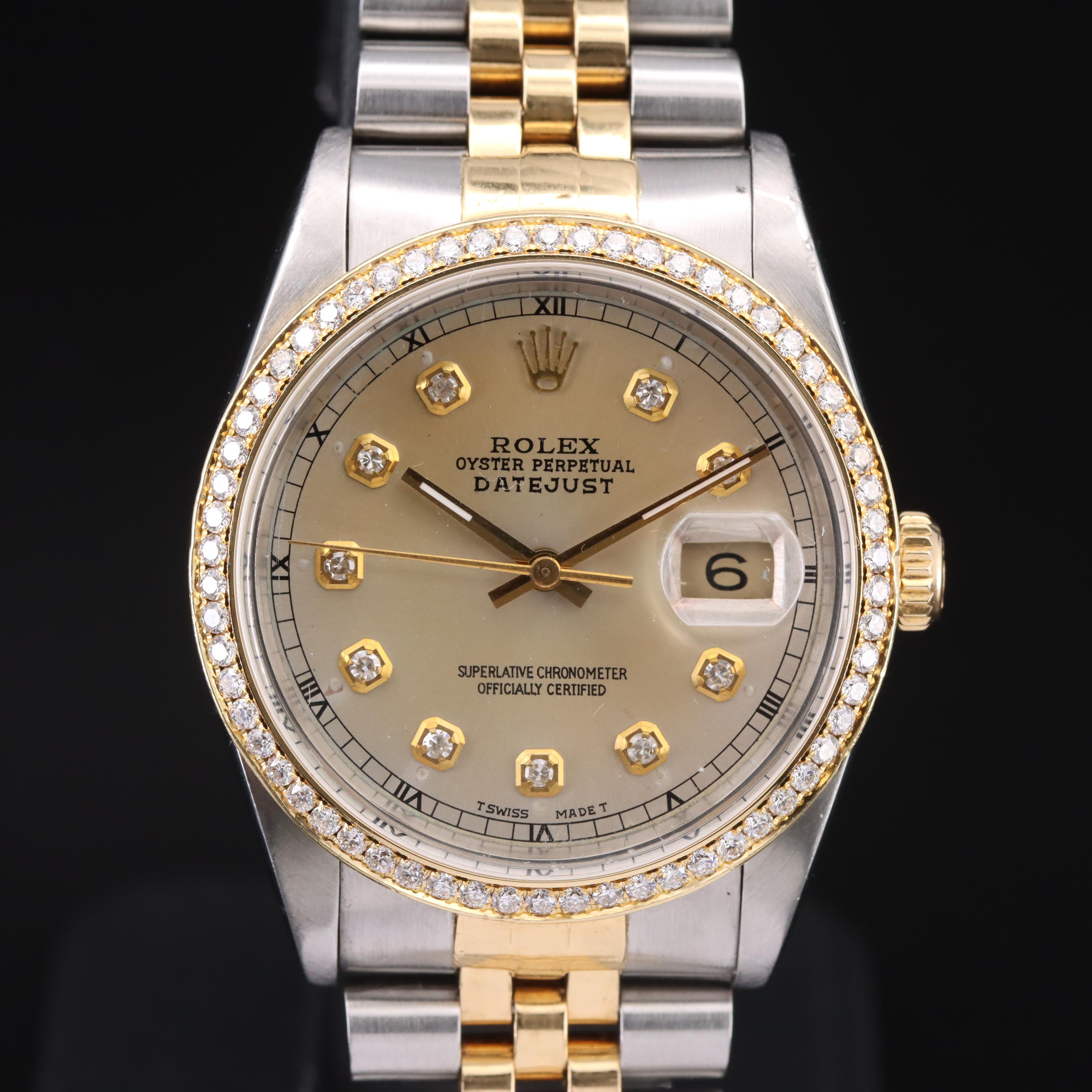 1989 Rolex Datejust 1.23 CTW Diamond Watch