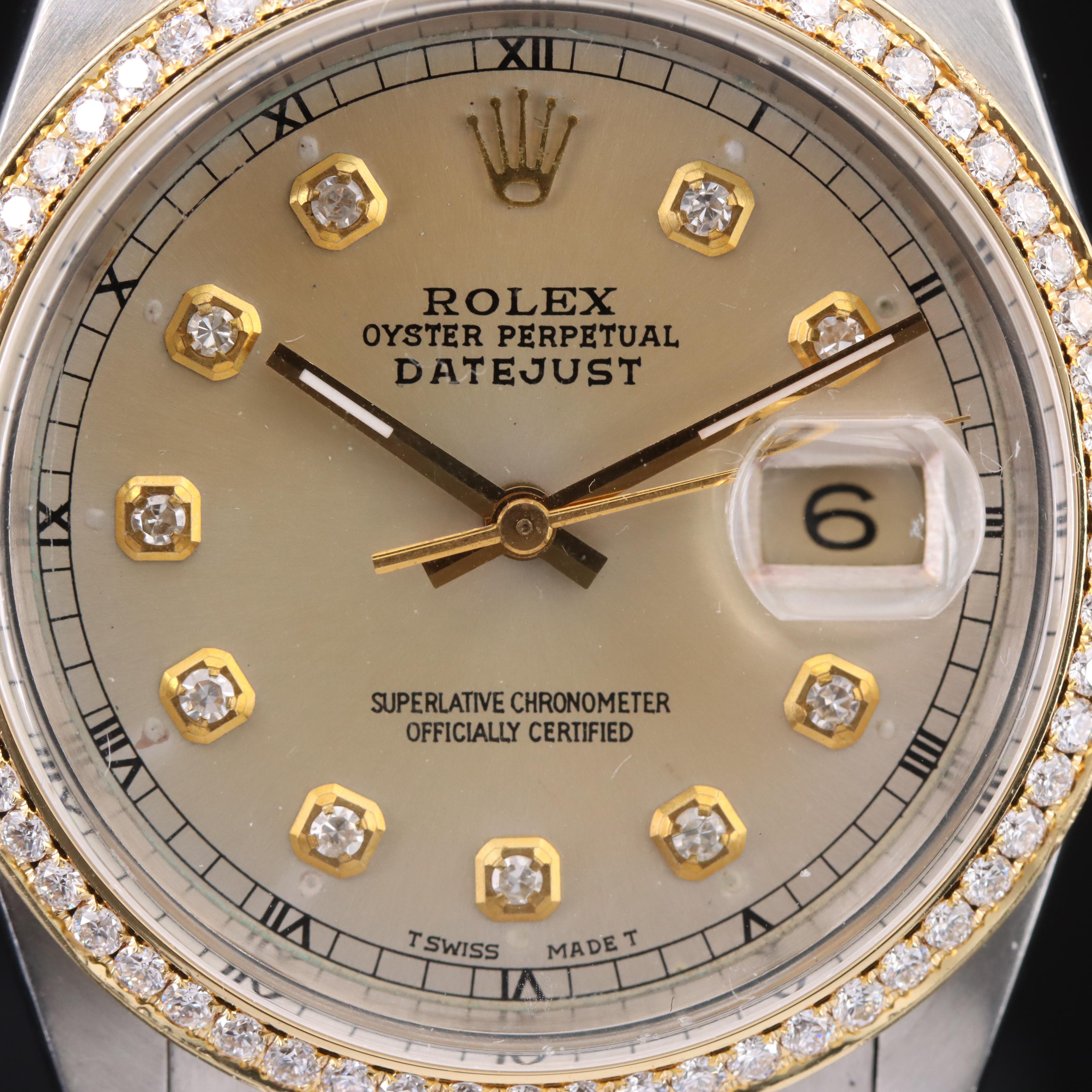 1989 Rolex Datejust 1.23 CTW Diamond Watch