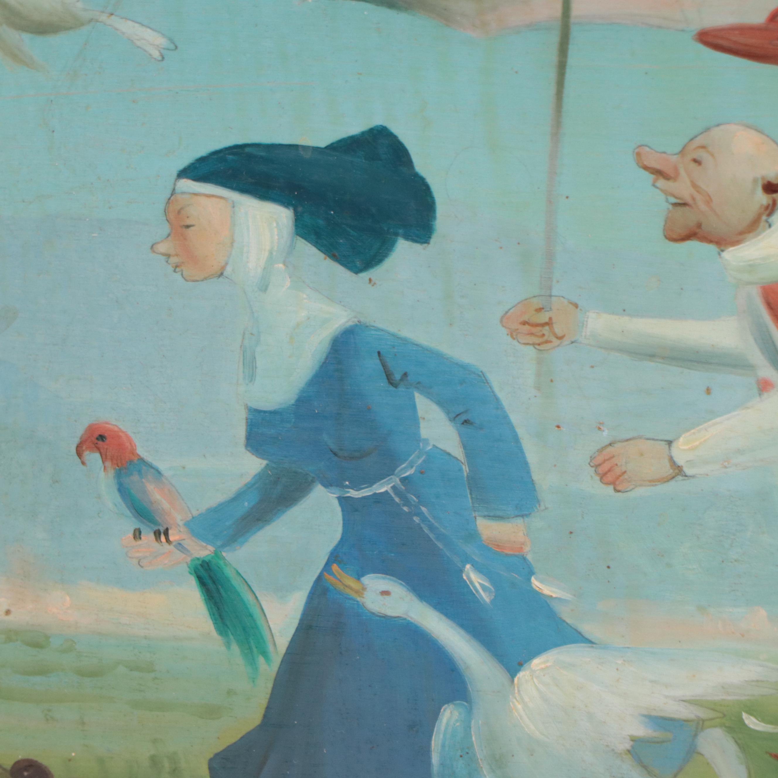 Pietro Ardito Oil Painting of Religious Figures Running