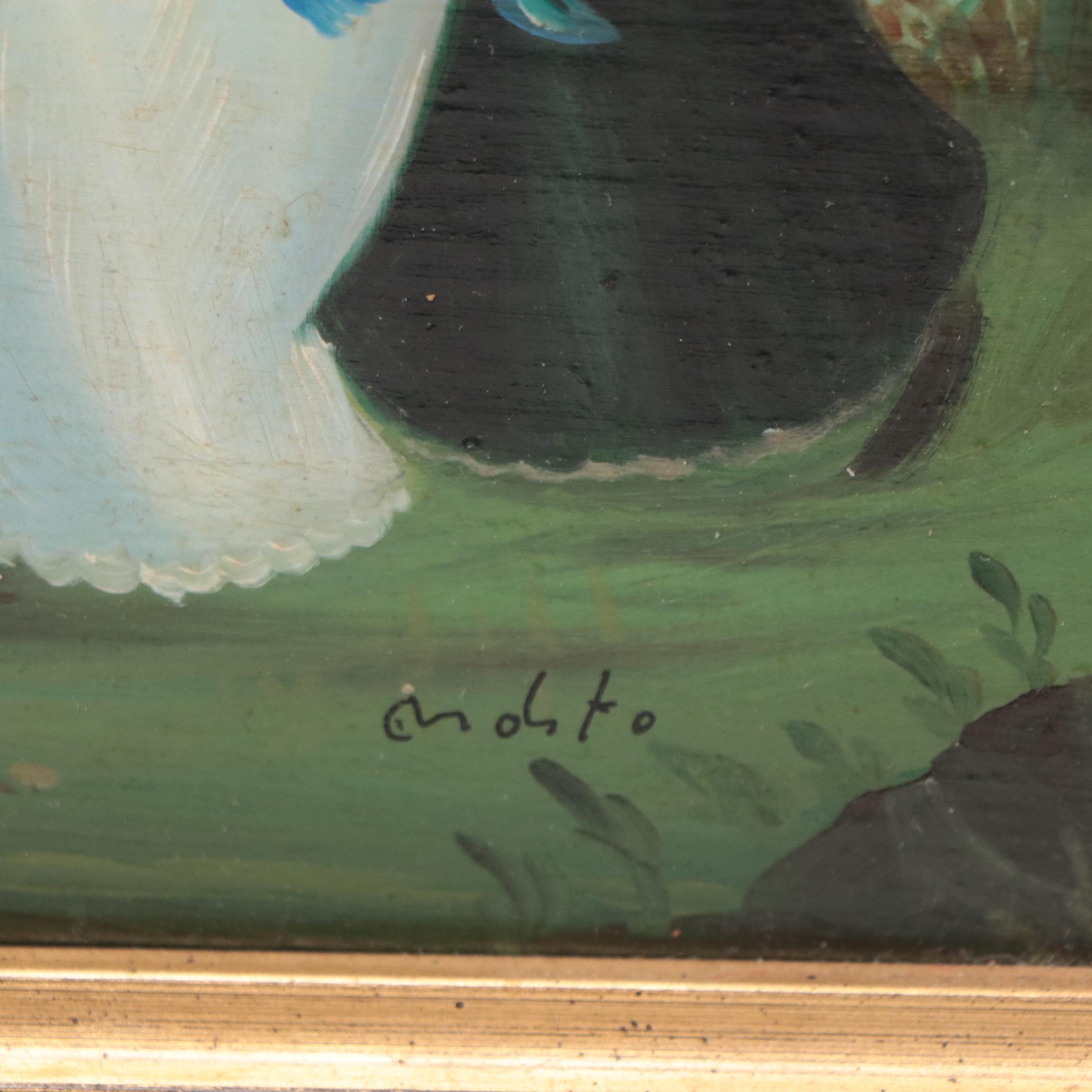 Pietro Ardito Oil Painting of Religious Figures Running