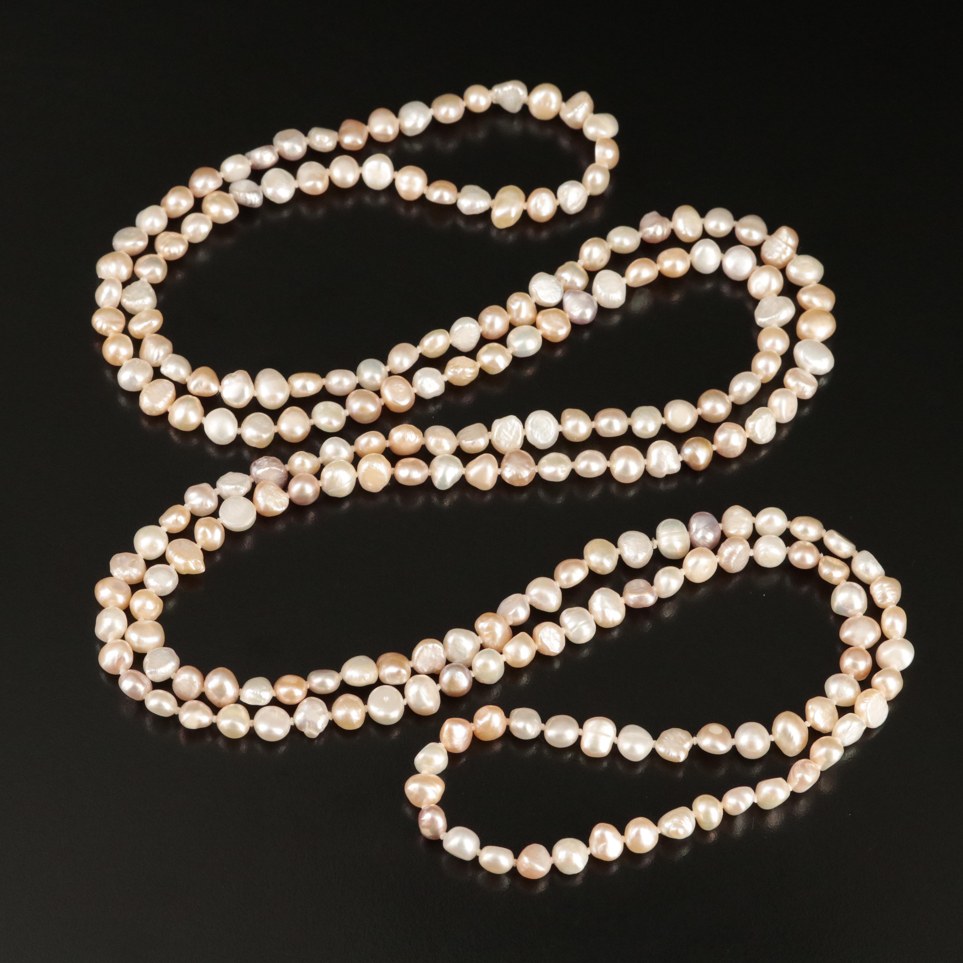 Rope Length Pearl Necklace