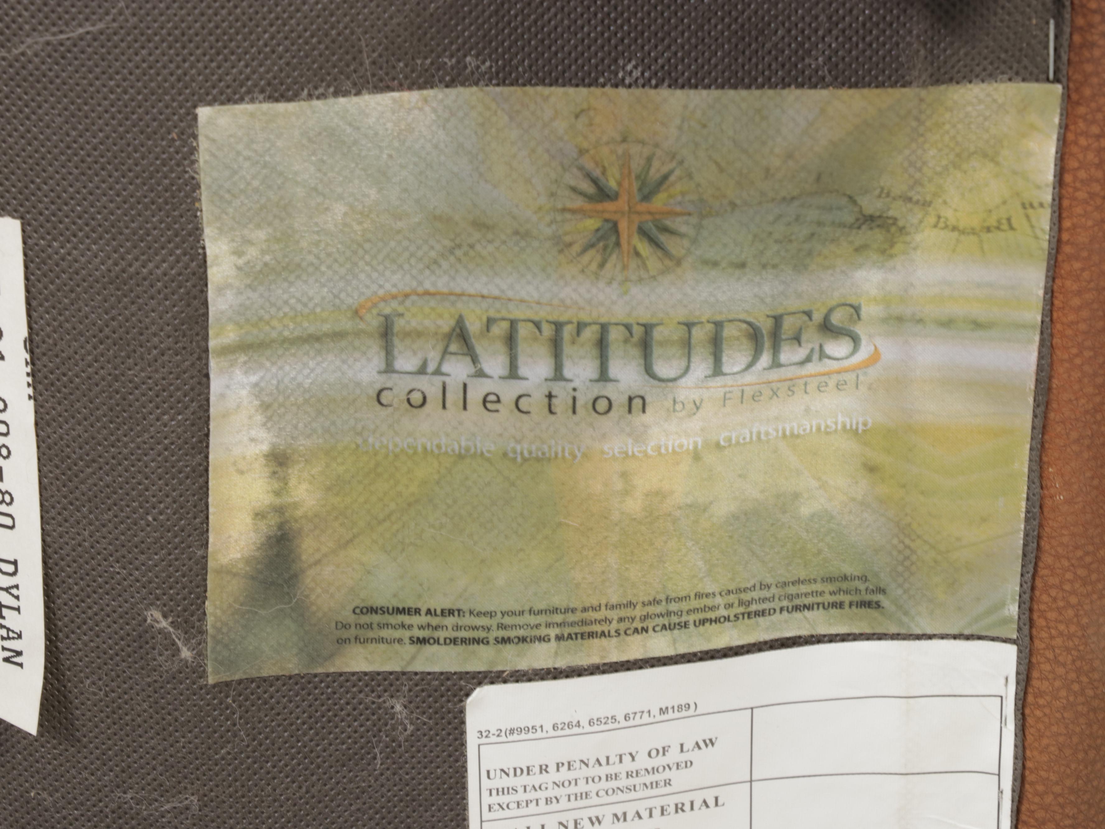 Flexsteel "Lattitudes Collection" Leather Three-Seat Sofa