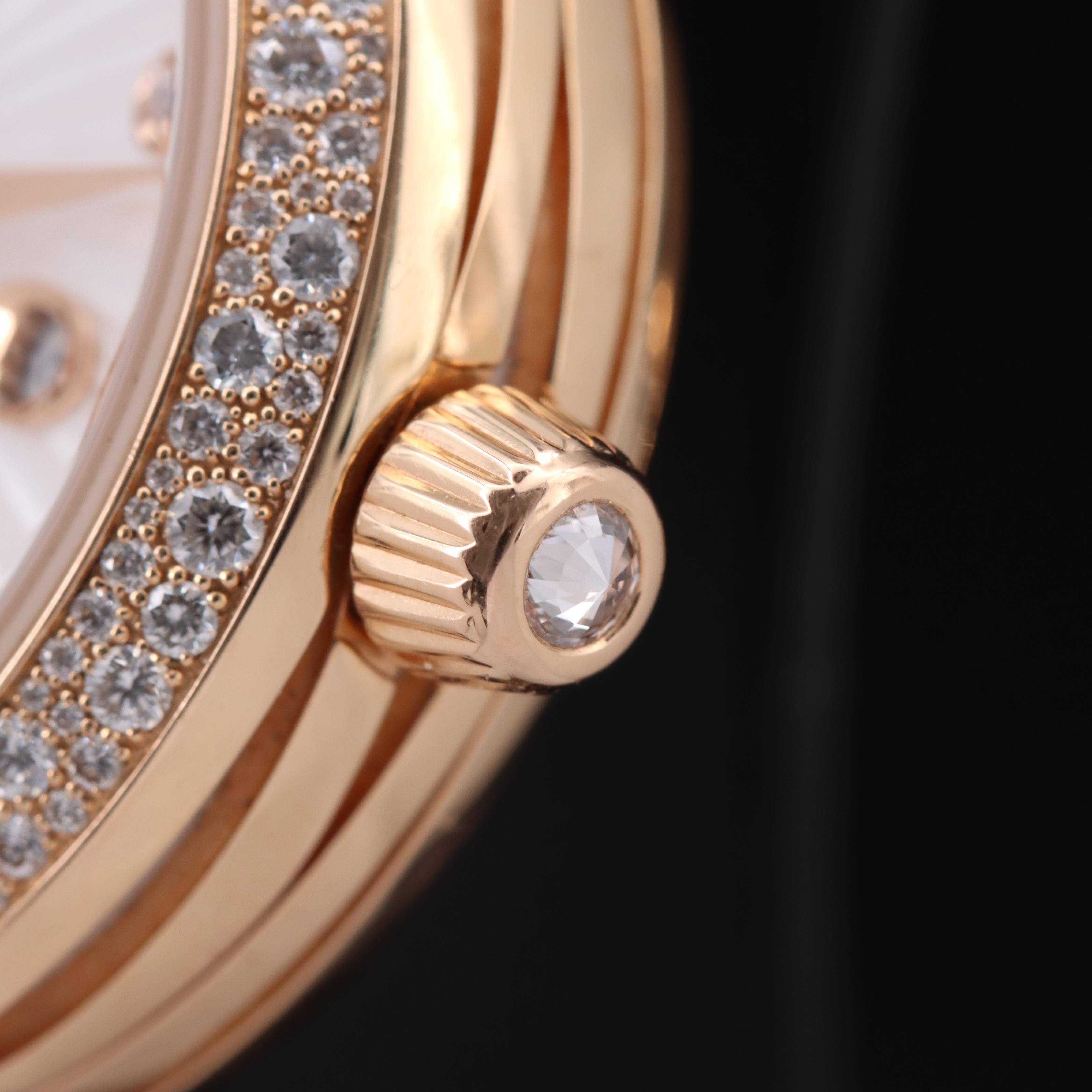 18K Omega DeVille Ladymatic Mother-of-Pearl and 2.64 CTW Diamond Watch