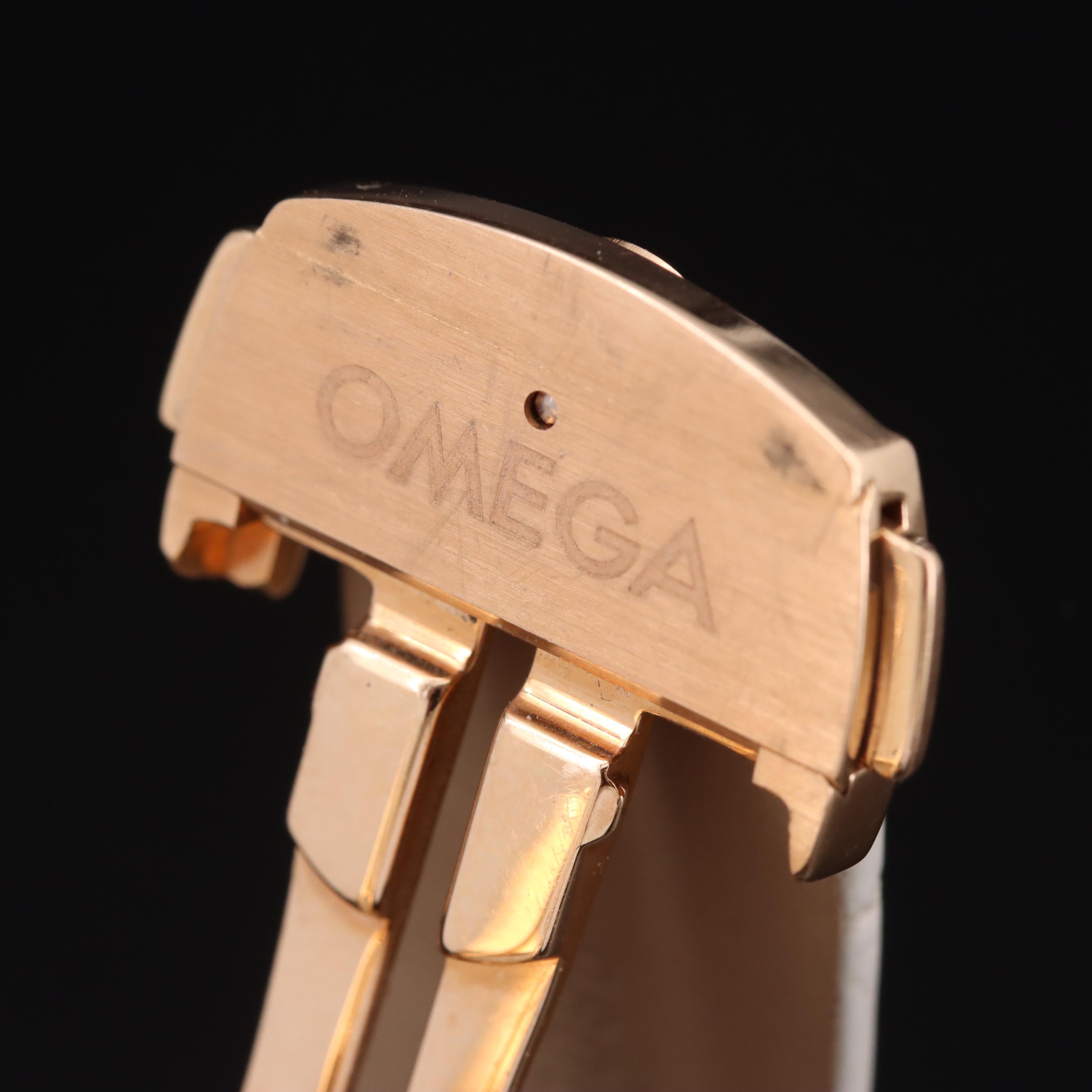 18K Omega DeVille Ladymatic Mother-of-Pearl and 2.64 CTW Diamond Watch