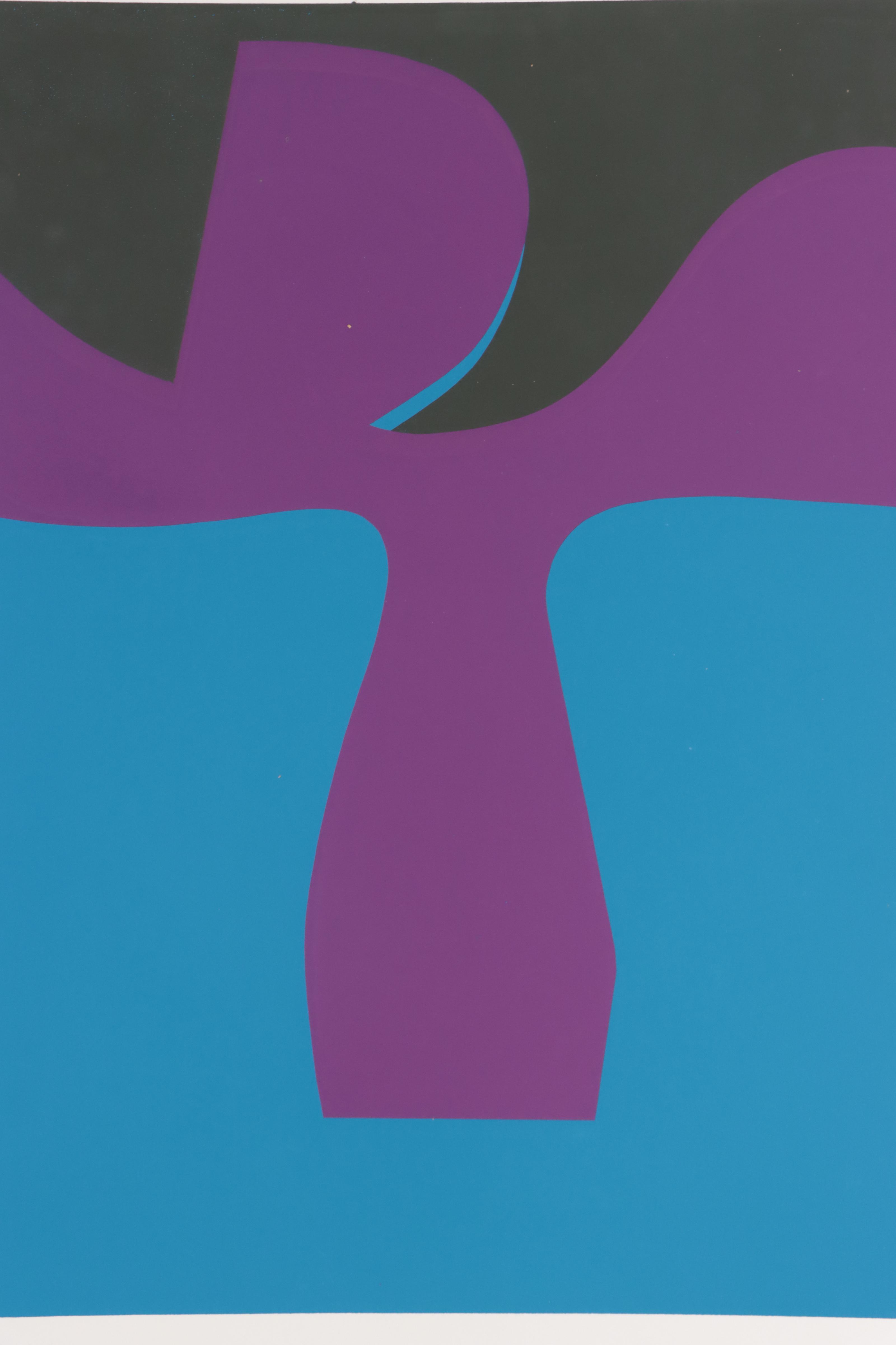 Harry Hilson Abstract Biomorphic Serigraph, Circa 1970