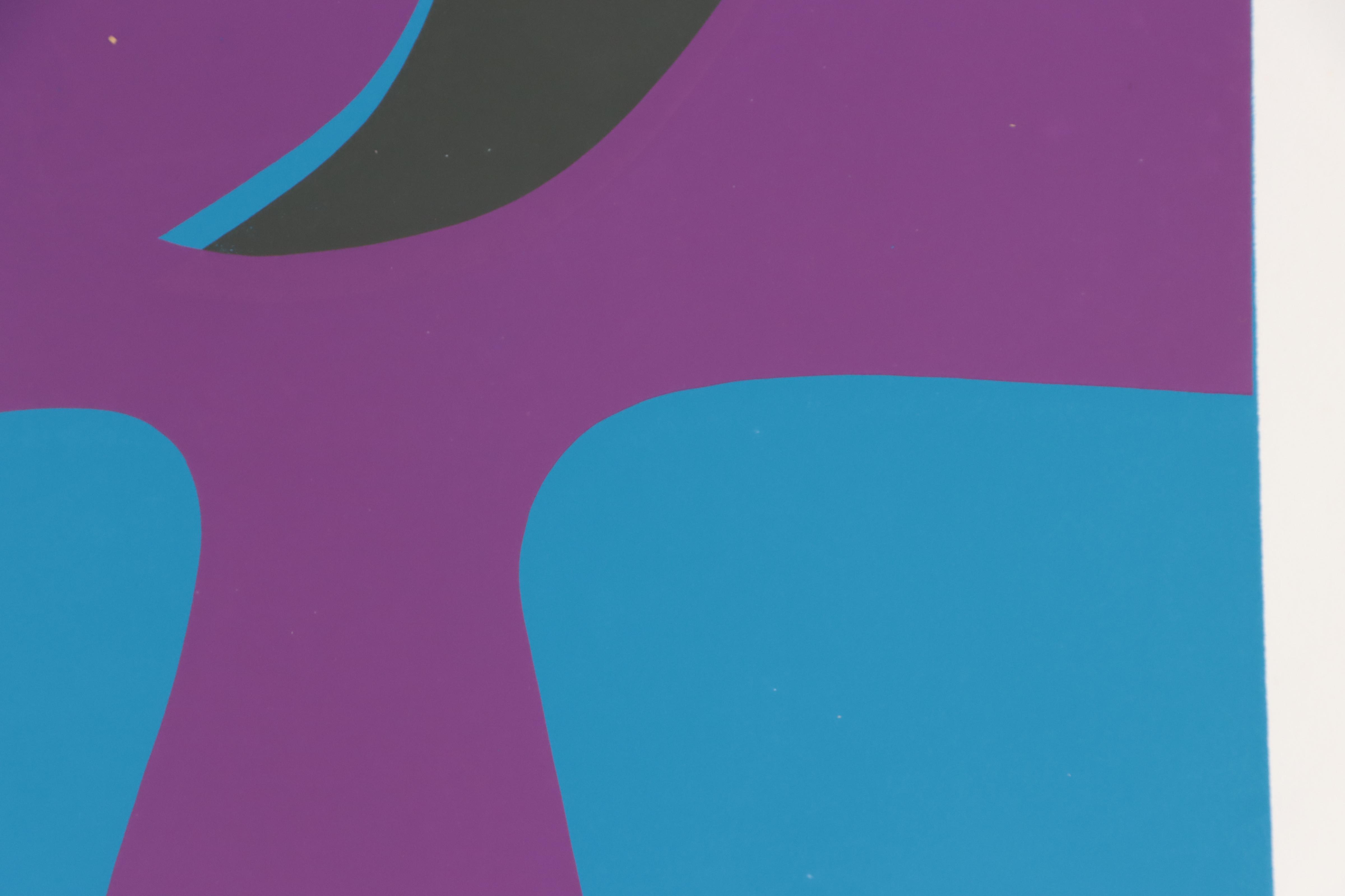 Harry Hilson Abstract Biomorphic Serigraph, Circa 1970