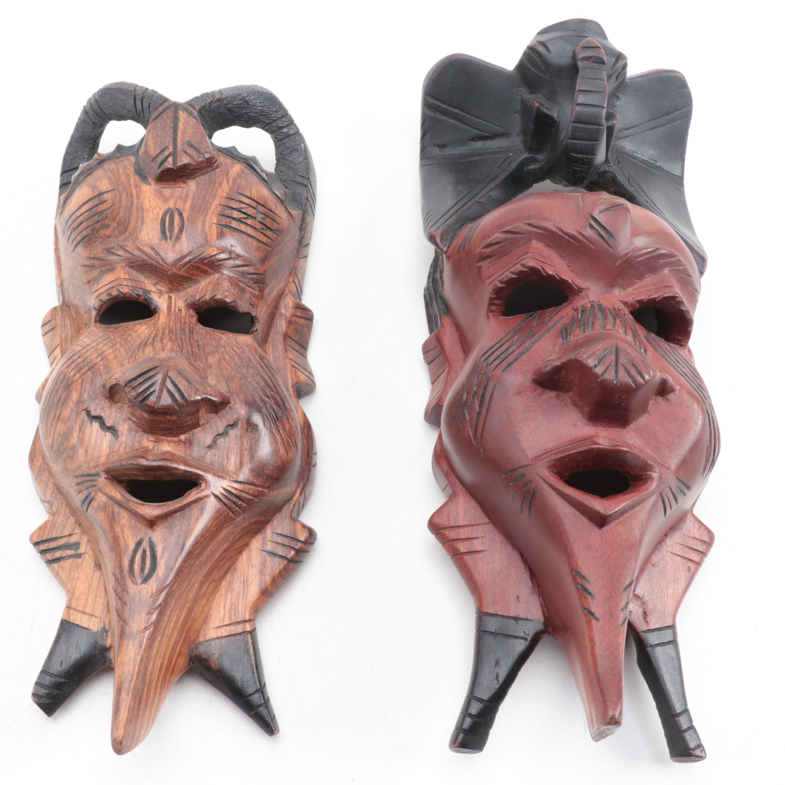 African Hand-Carved Masks and Figurines