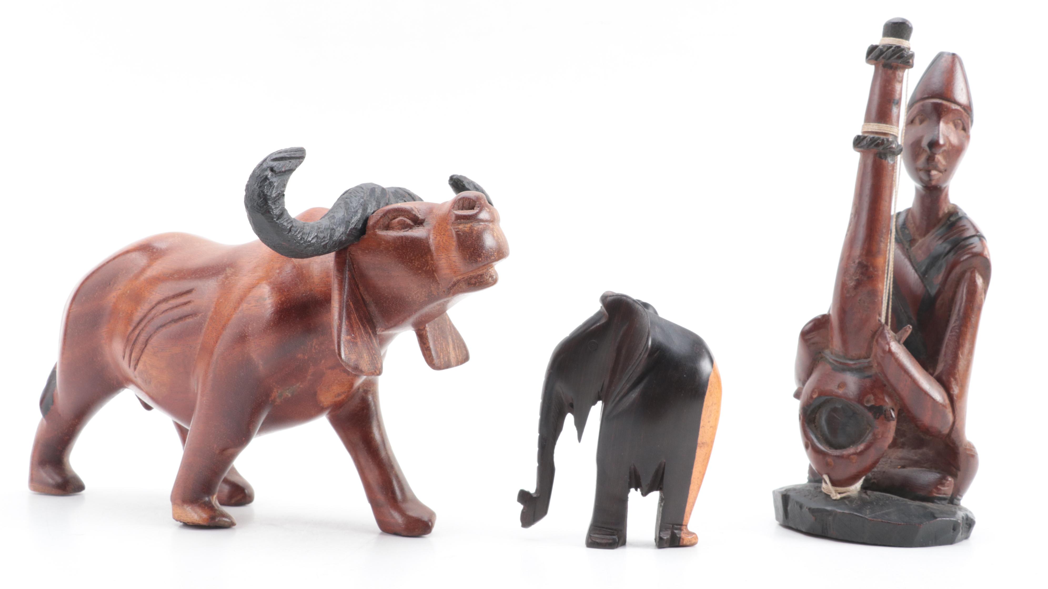 African Hand-Carved Masks and Figurines