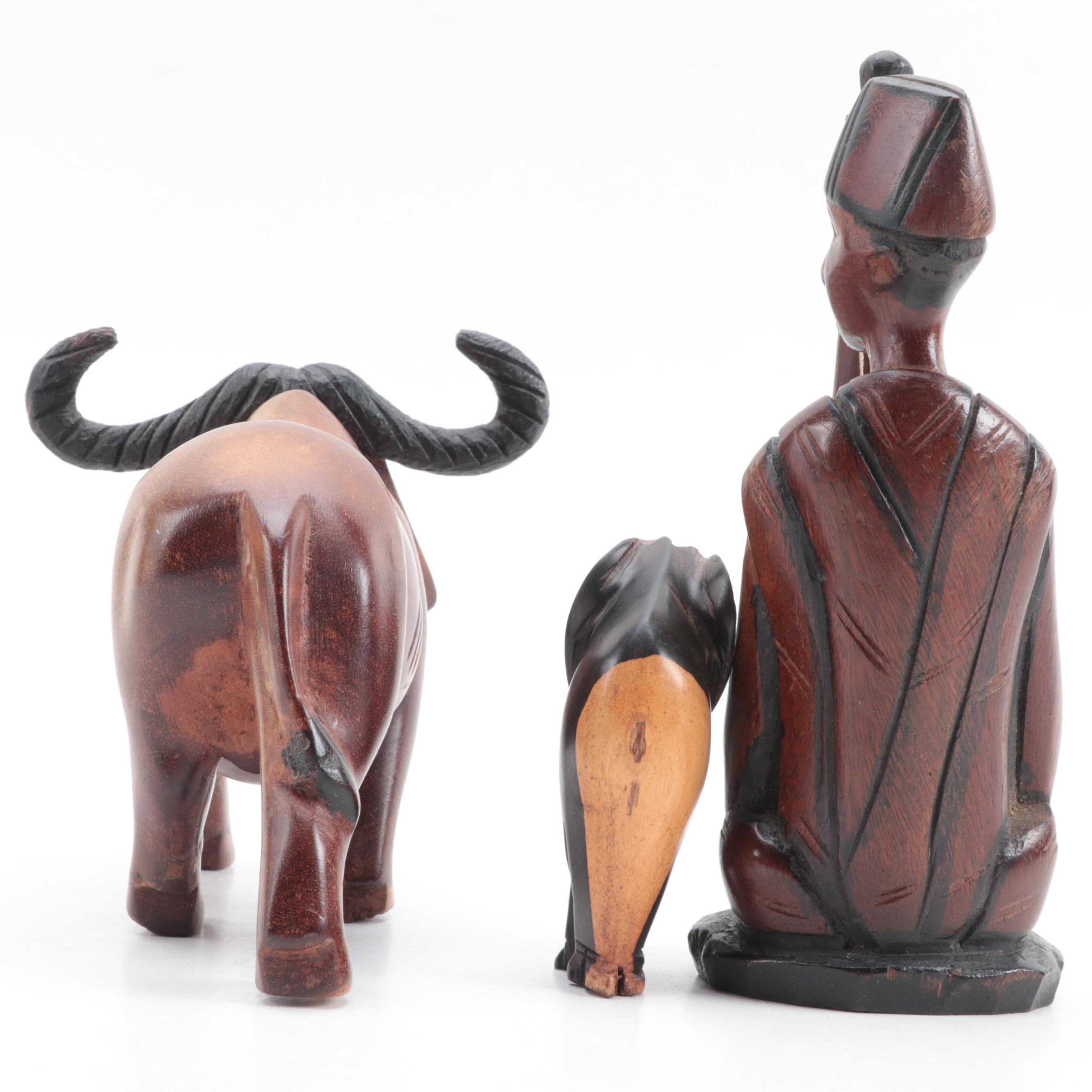 African Hand-Carved Masks and Figurines