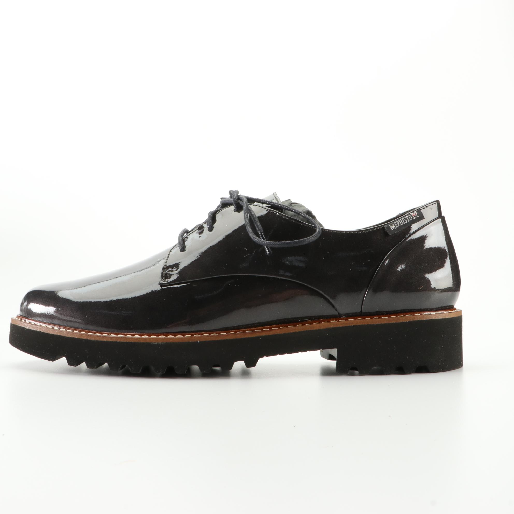 Mephisto Sabatina Dress Shoes in Patent Leather with Box and Black Suede Shoes