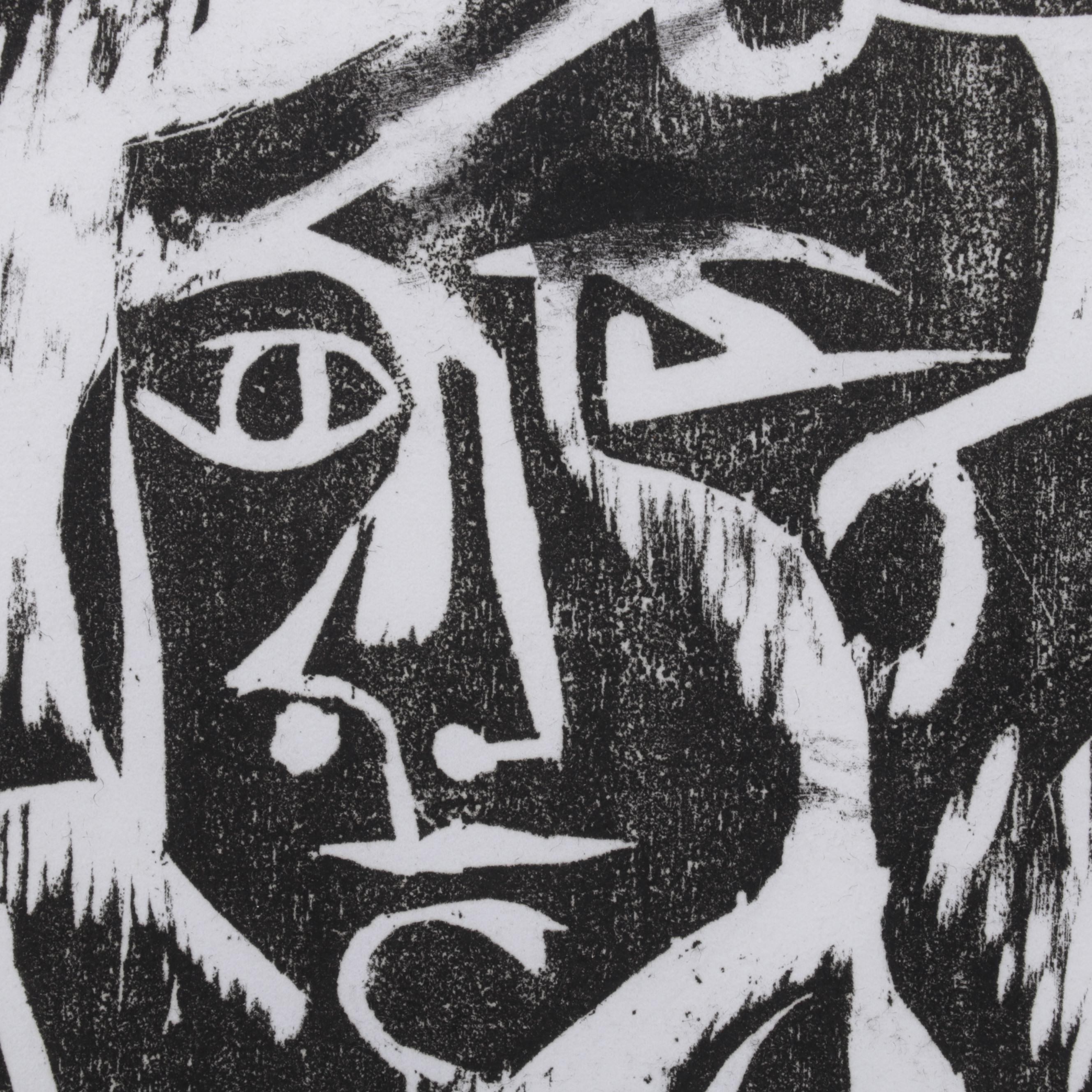 Sidney Chafetz Woodcut "Mother and Child," 1951