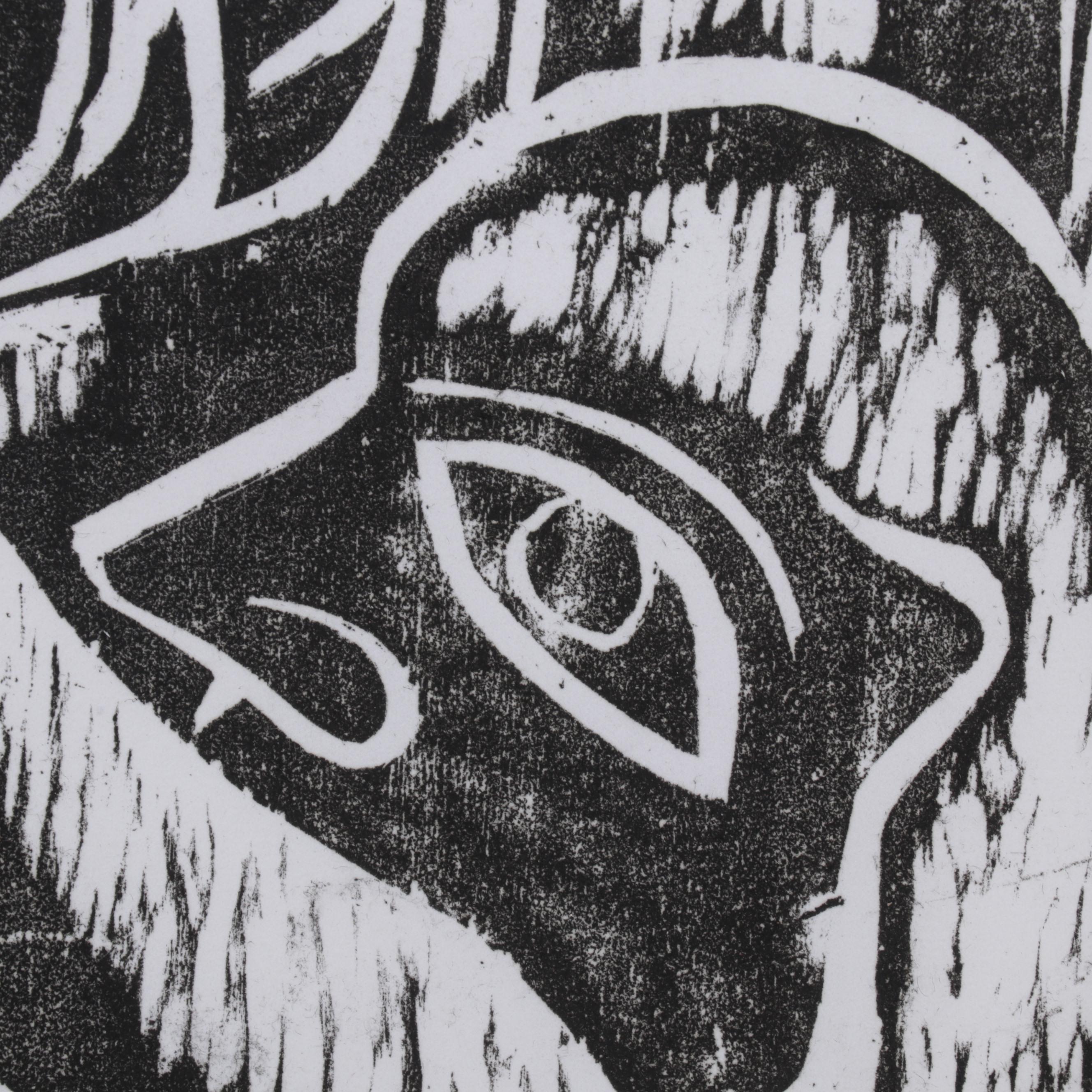 Sidney Chafetz Woodcut "Mother and Child," 1951