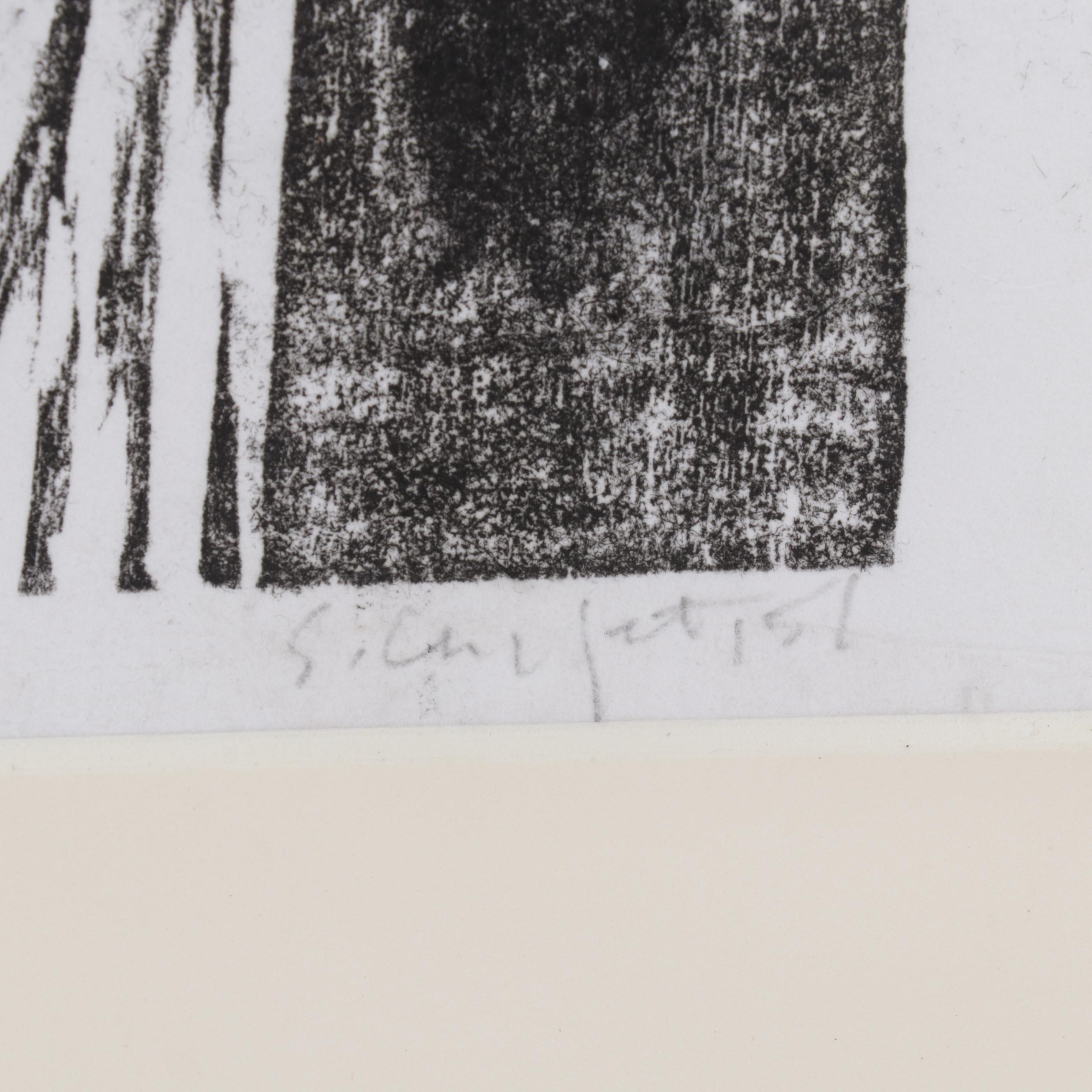 Sidney Chafetz Woodcut "Mother and Child," 1951