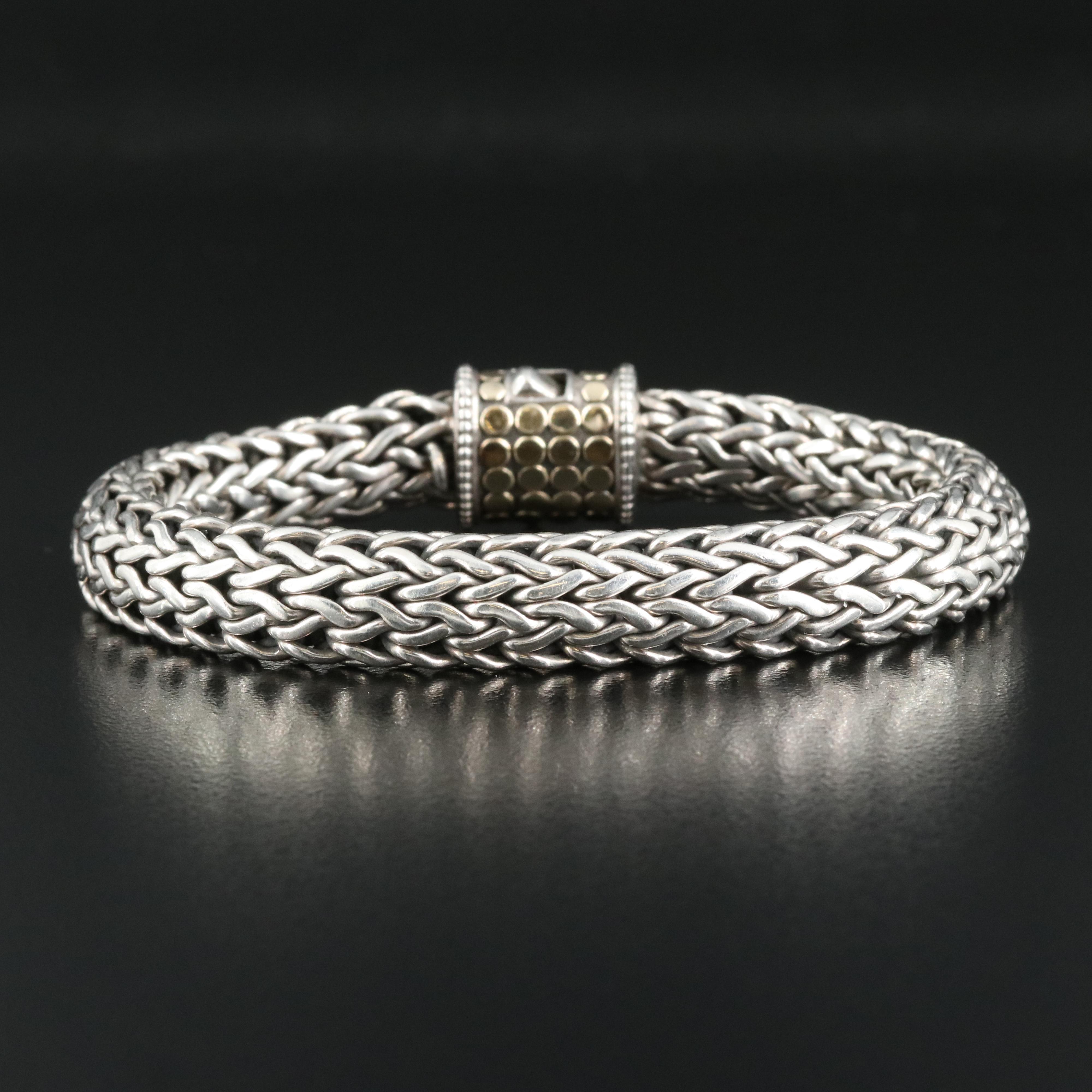 John Hardy Classic DOT Bracelet with 18K Accents