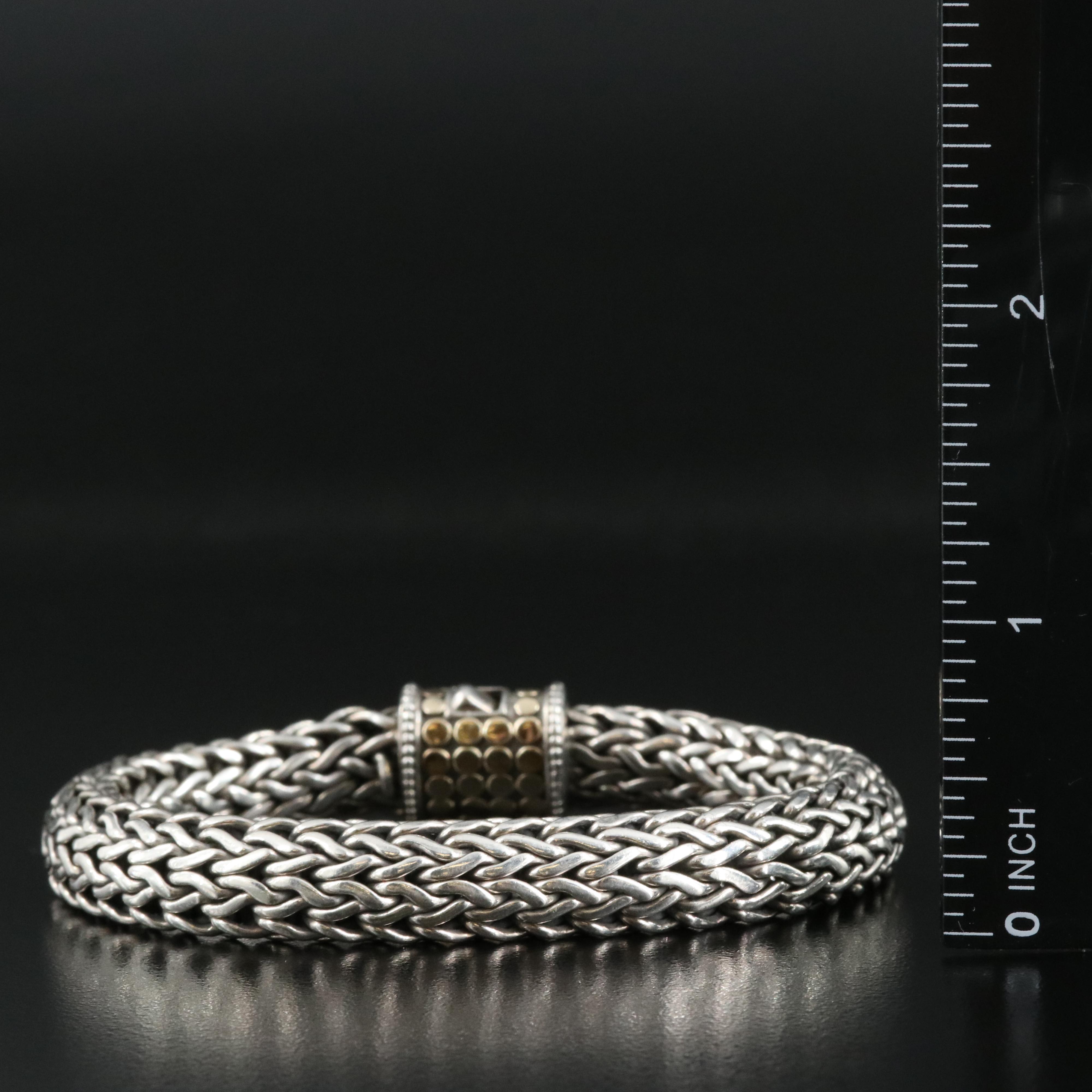 John Hardy Classic DOT Bracelet with 18K Accents