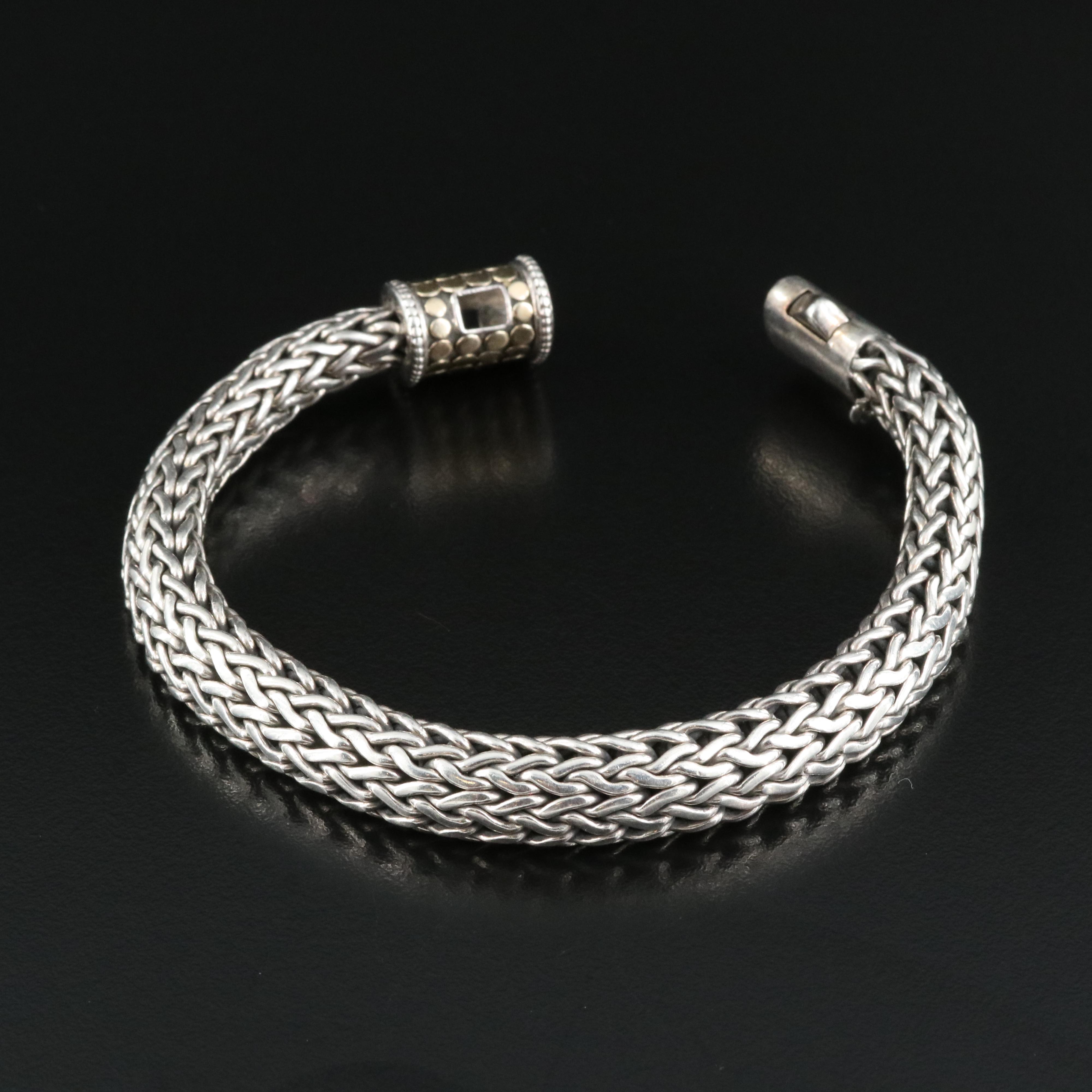 John Hardy Classic DOT Bracelet with 18K Accents