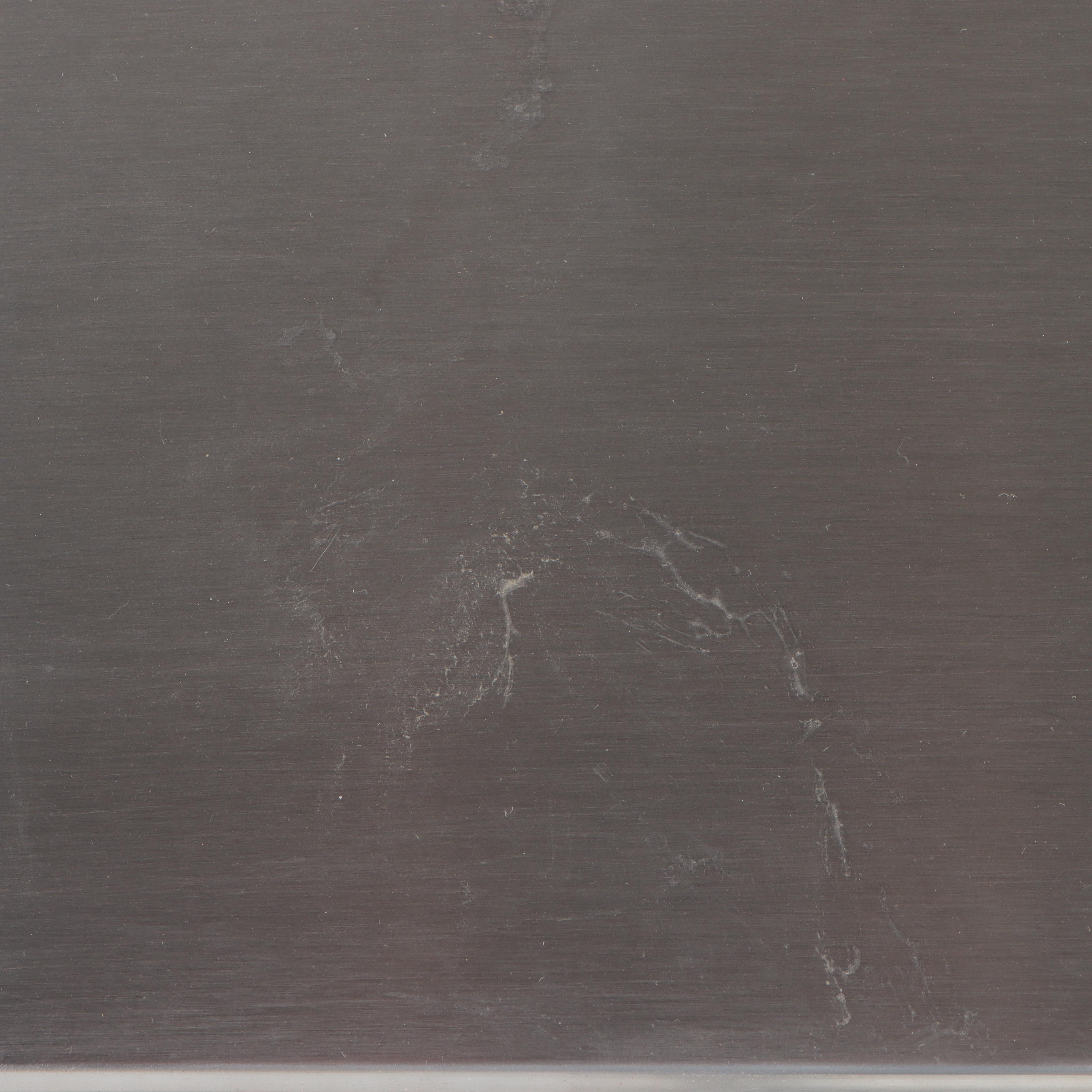 Three Modernist Style Brushed Metal Nesting Tables