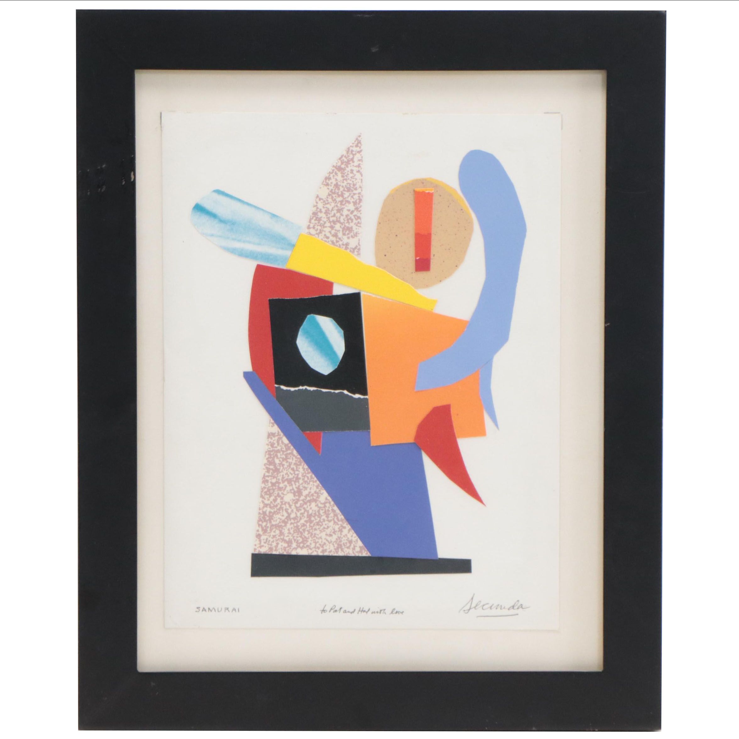 Arthur Secunda Mixed Media Composition "Samurai"