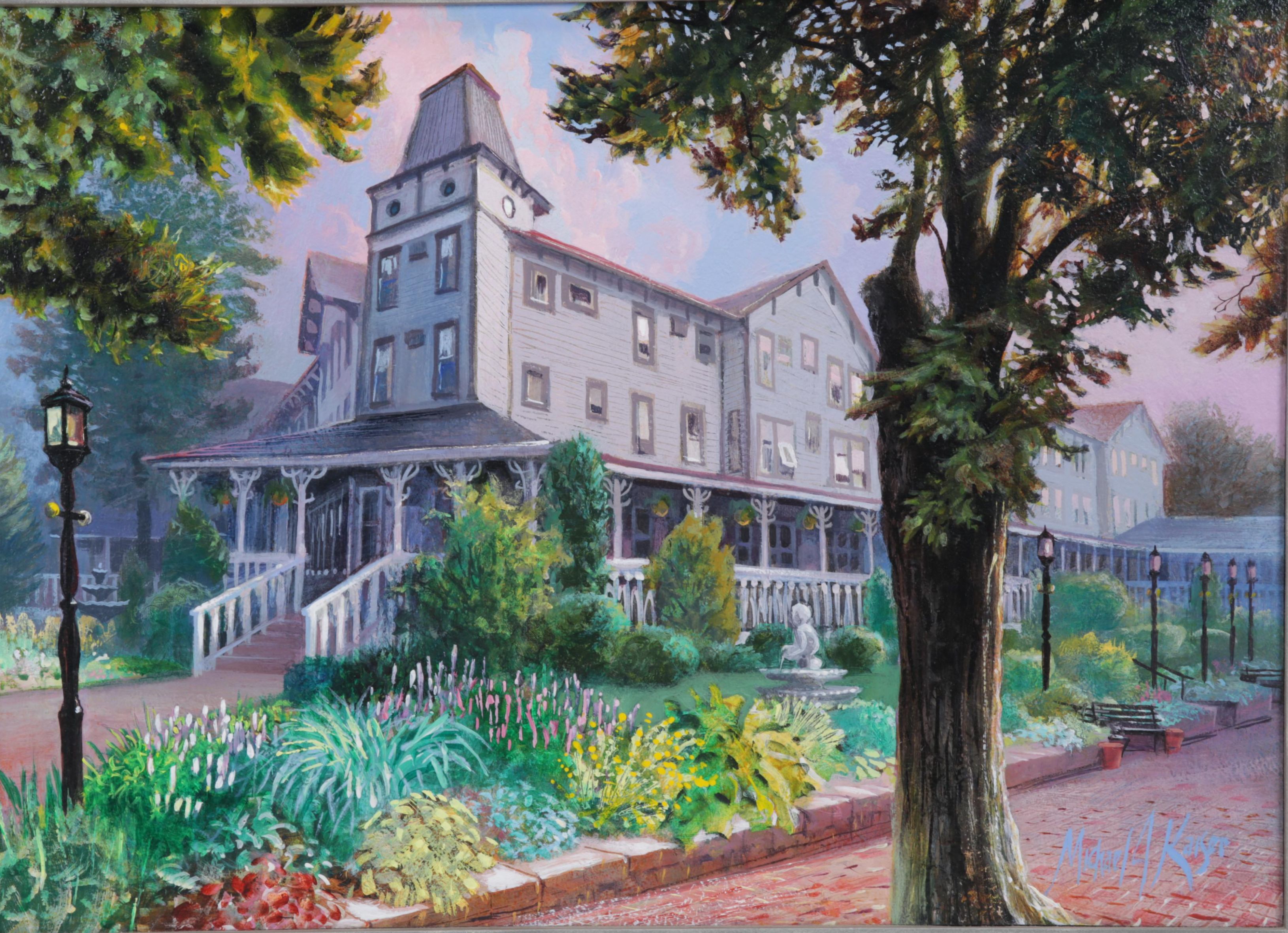 Michael Kaiser Acrylic Painting "Riverside Inn," 2003