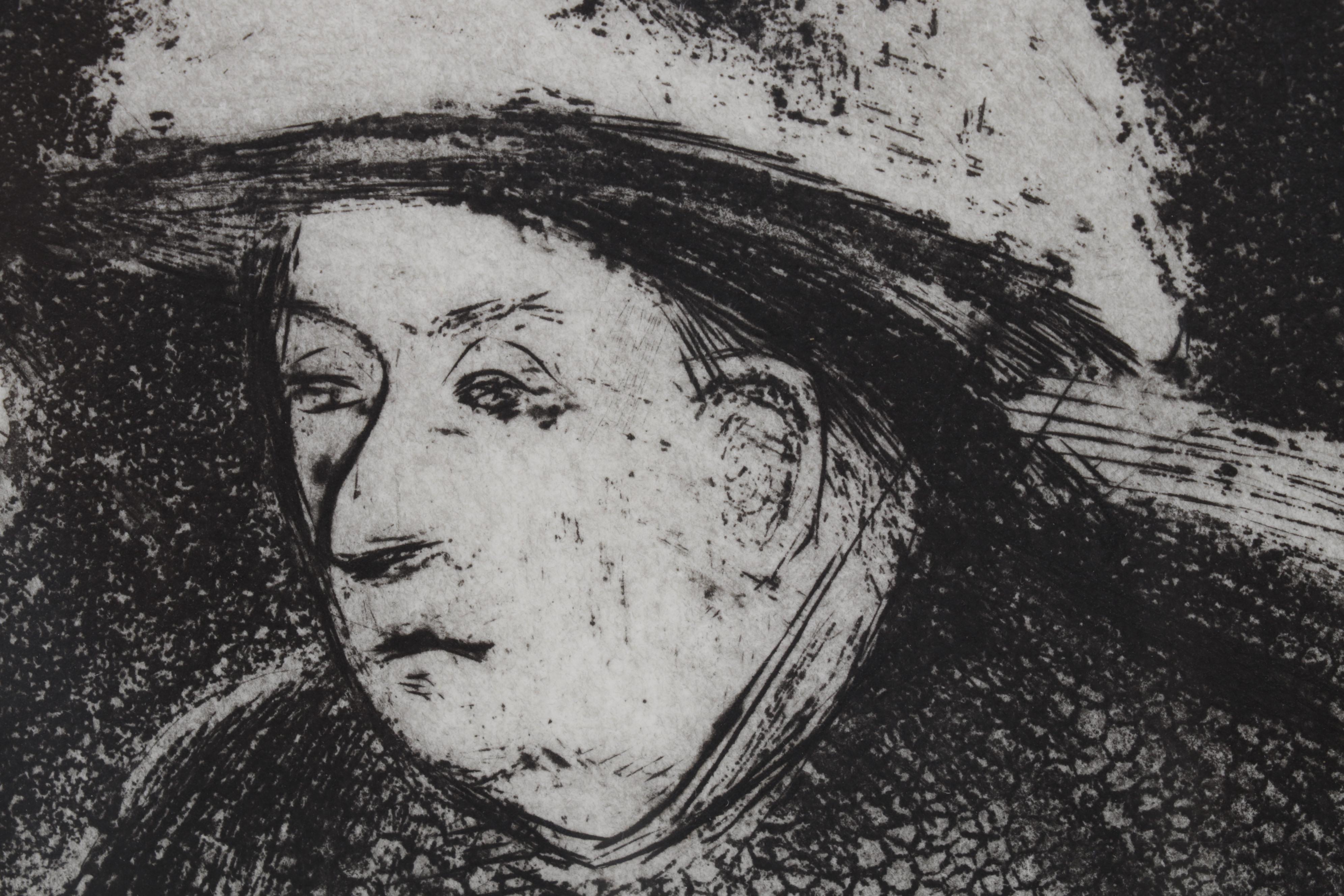 Sidney Chafetz Etching With Aquatint "Royalty - Vicky and Eddy," 1970