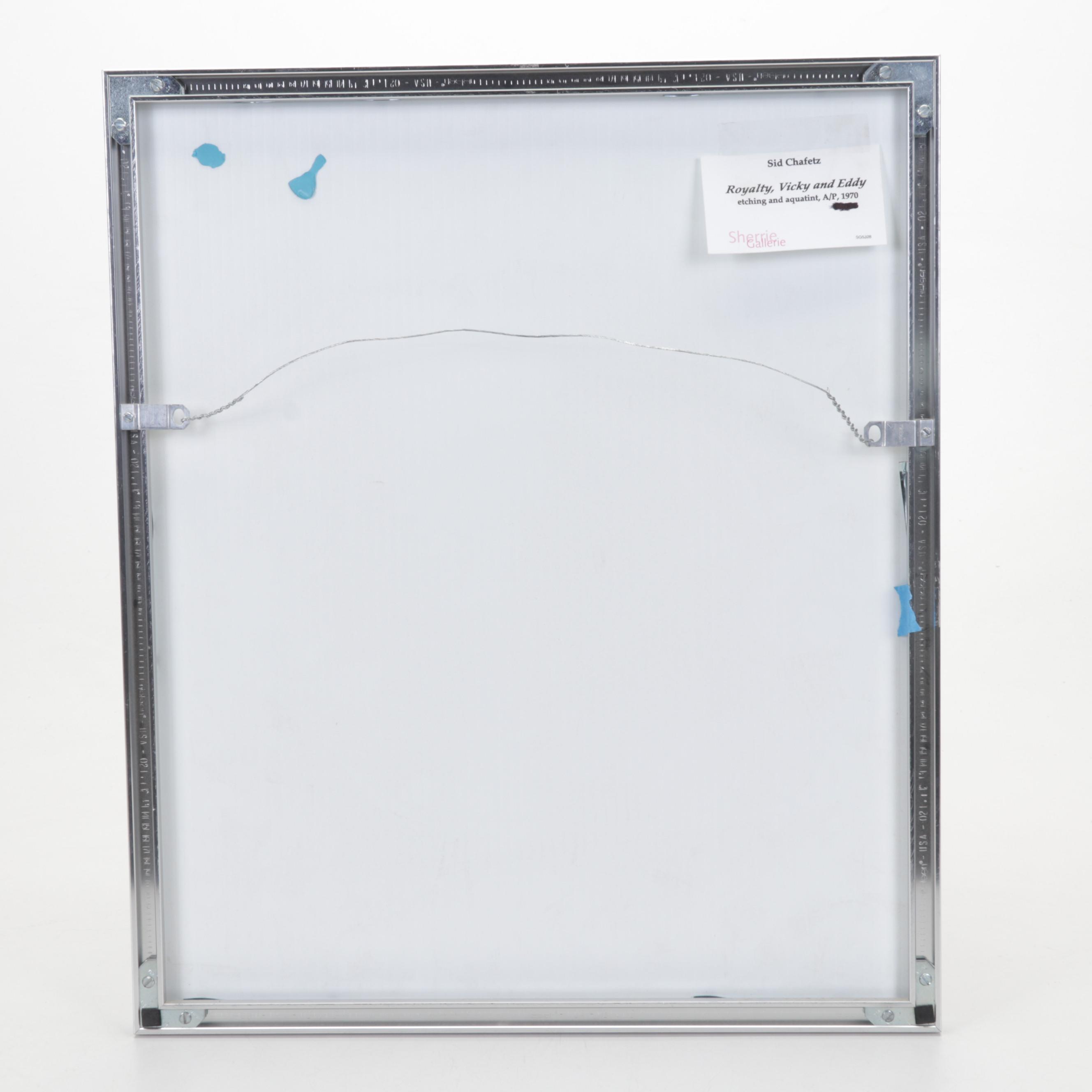 Sidney Chafetz Etching With Aquatint "Royalty - Vicky and Eddy," 1970