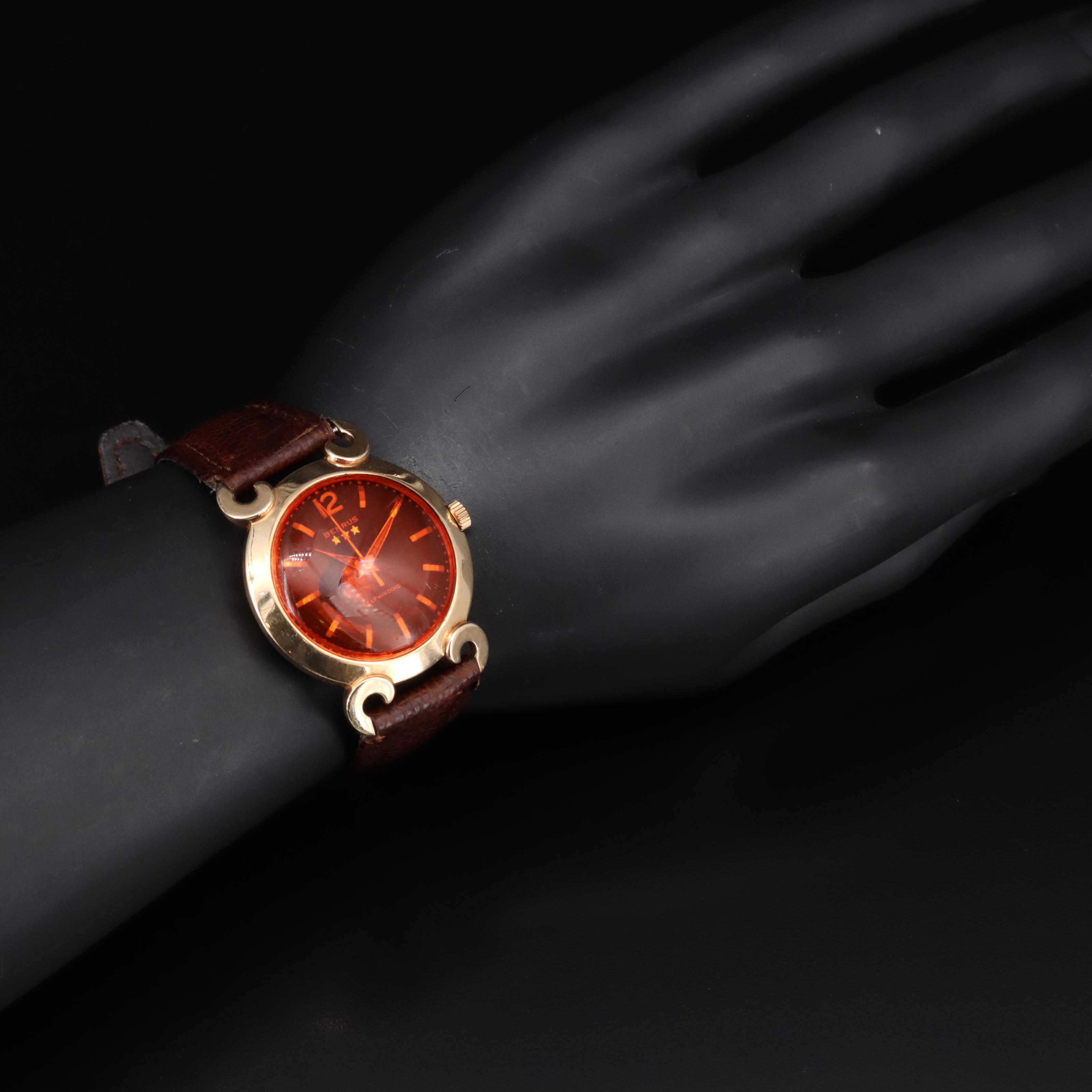 Vintage 14K and Stainless Steel Benrus Fancy Lugs Watch