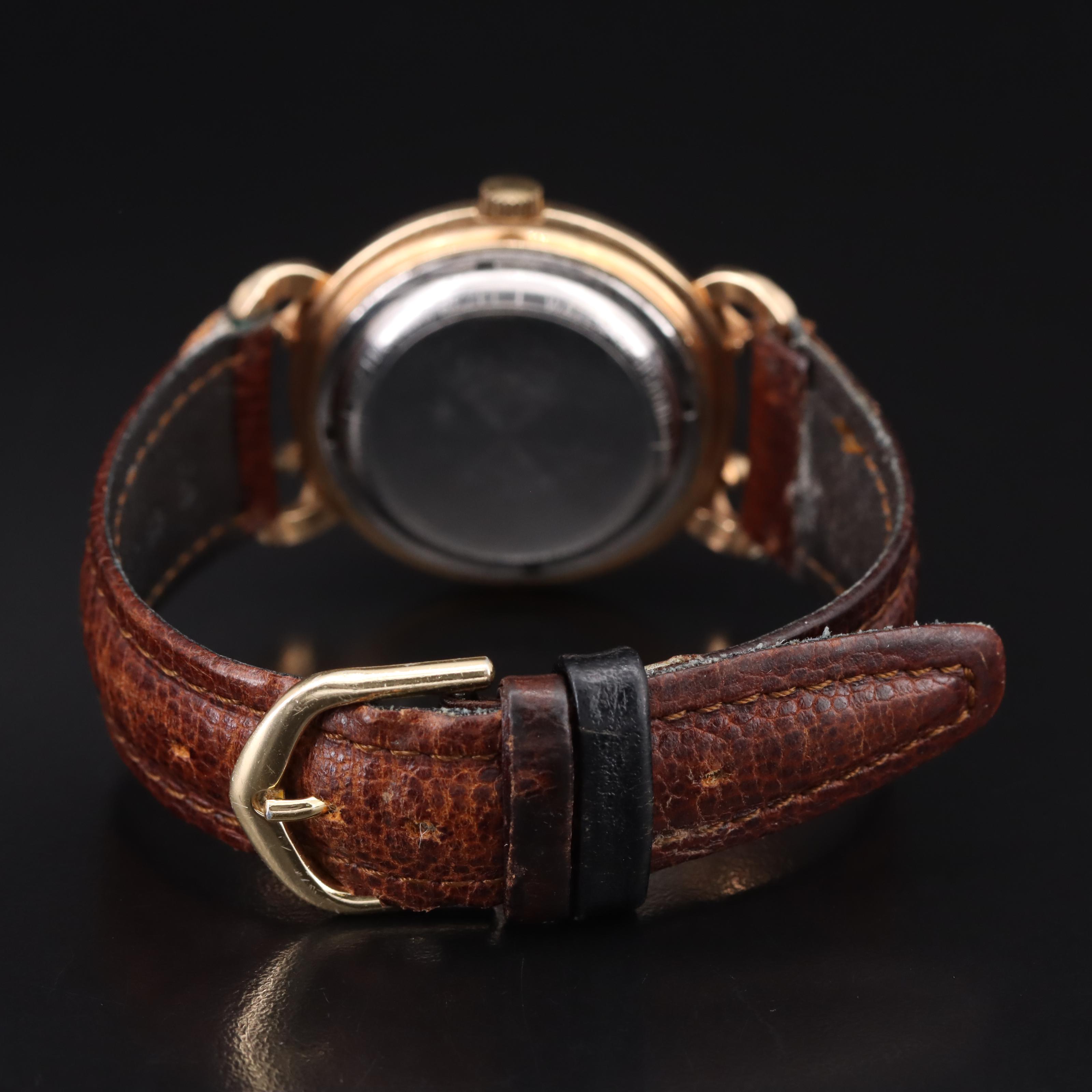 Vintage 14K and Stainless Steel Benrus Fancy Lugs Watch