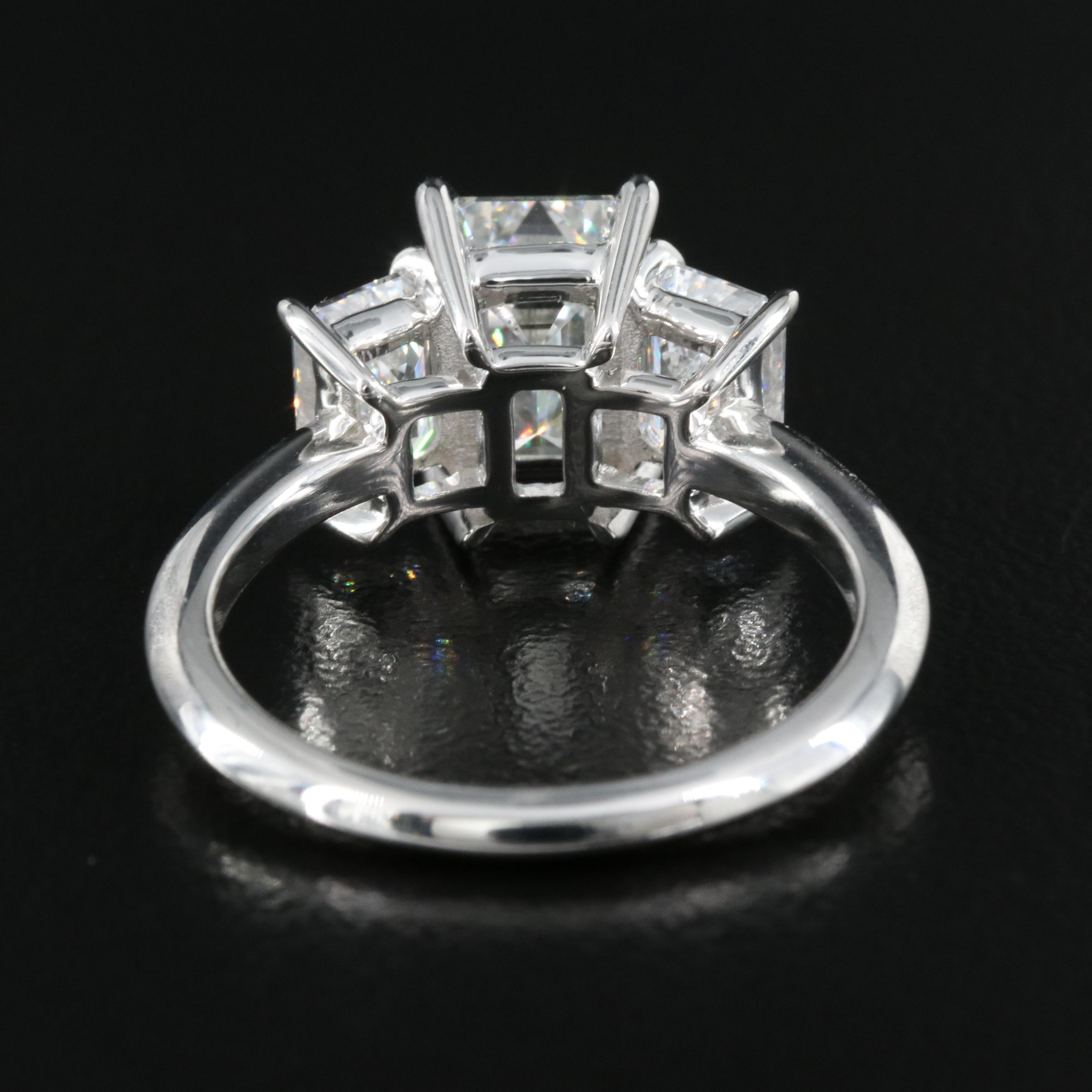 Platinum 3.89 CTW Lab Grown Diamond Ring with Online Digital IGI Report
