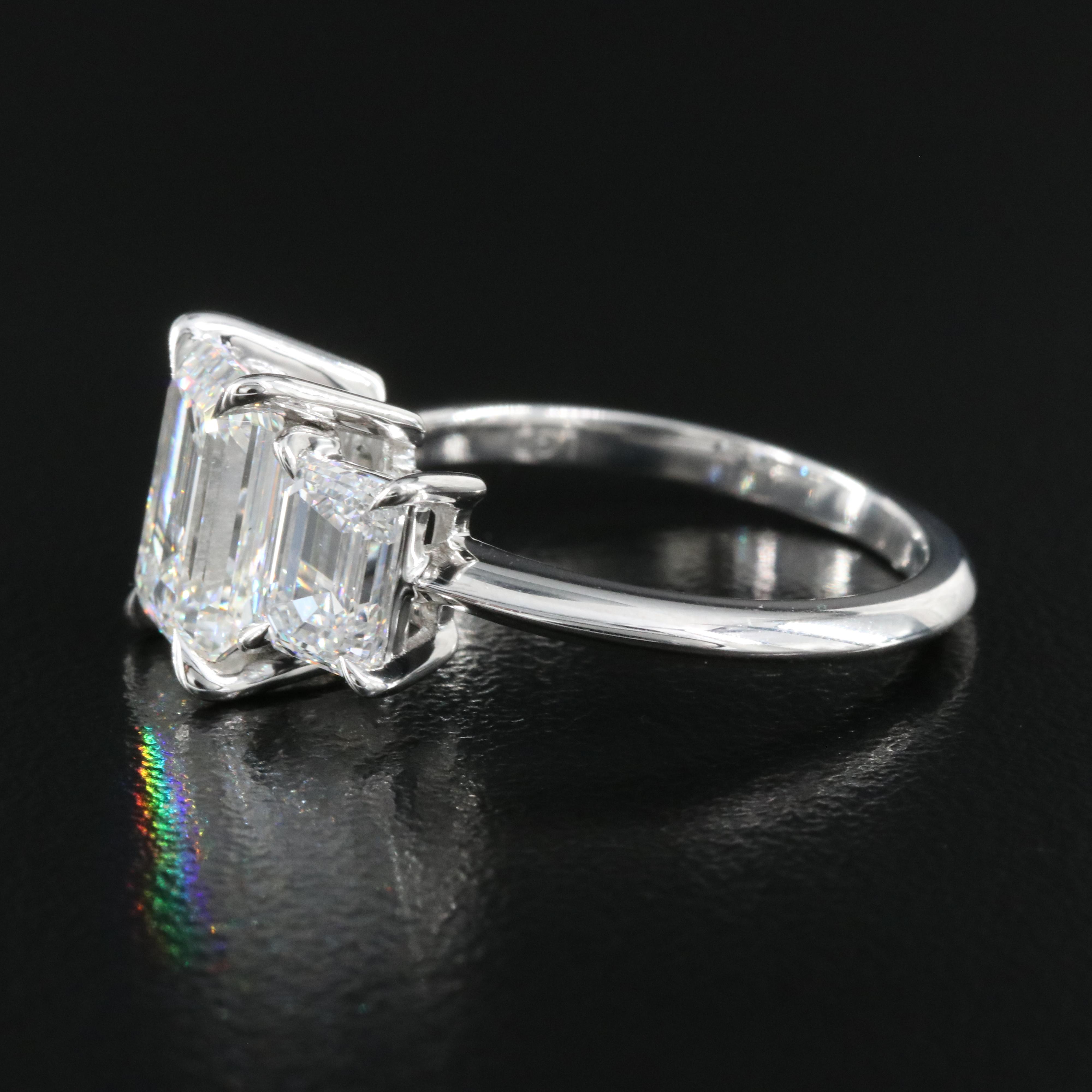 Platinum 3.89 CTW Lab Grown Diamond Ring with Online Digital IGI Report