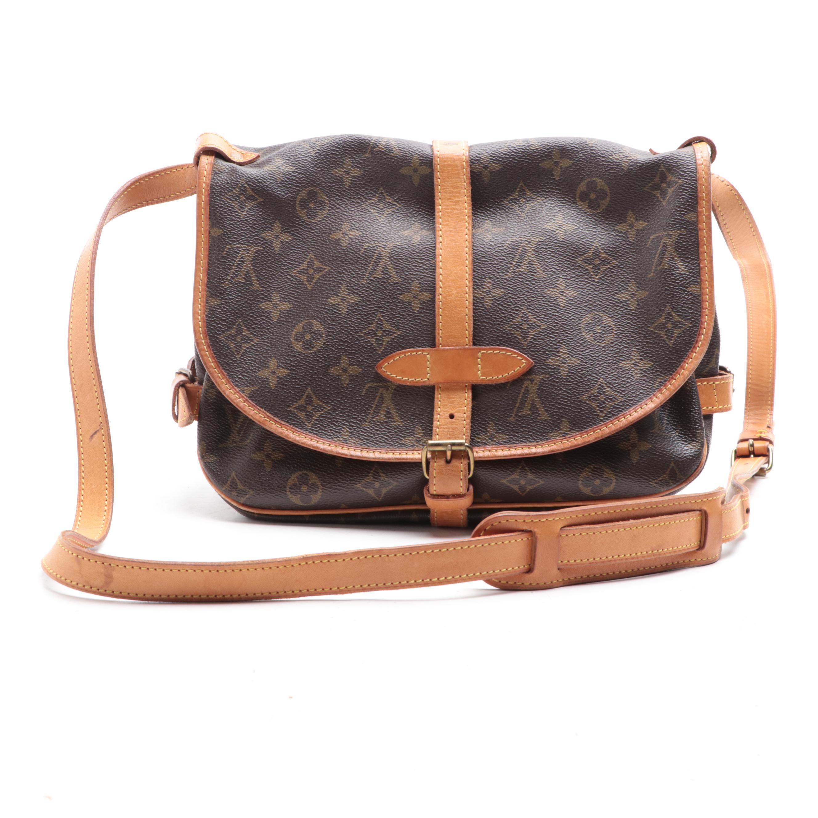 Louis Vuitton Saumur 30 Messenger Bag in Monogram Canvas and Vachetta Leather