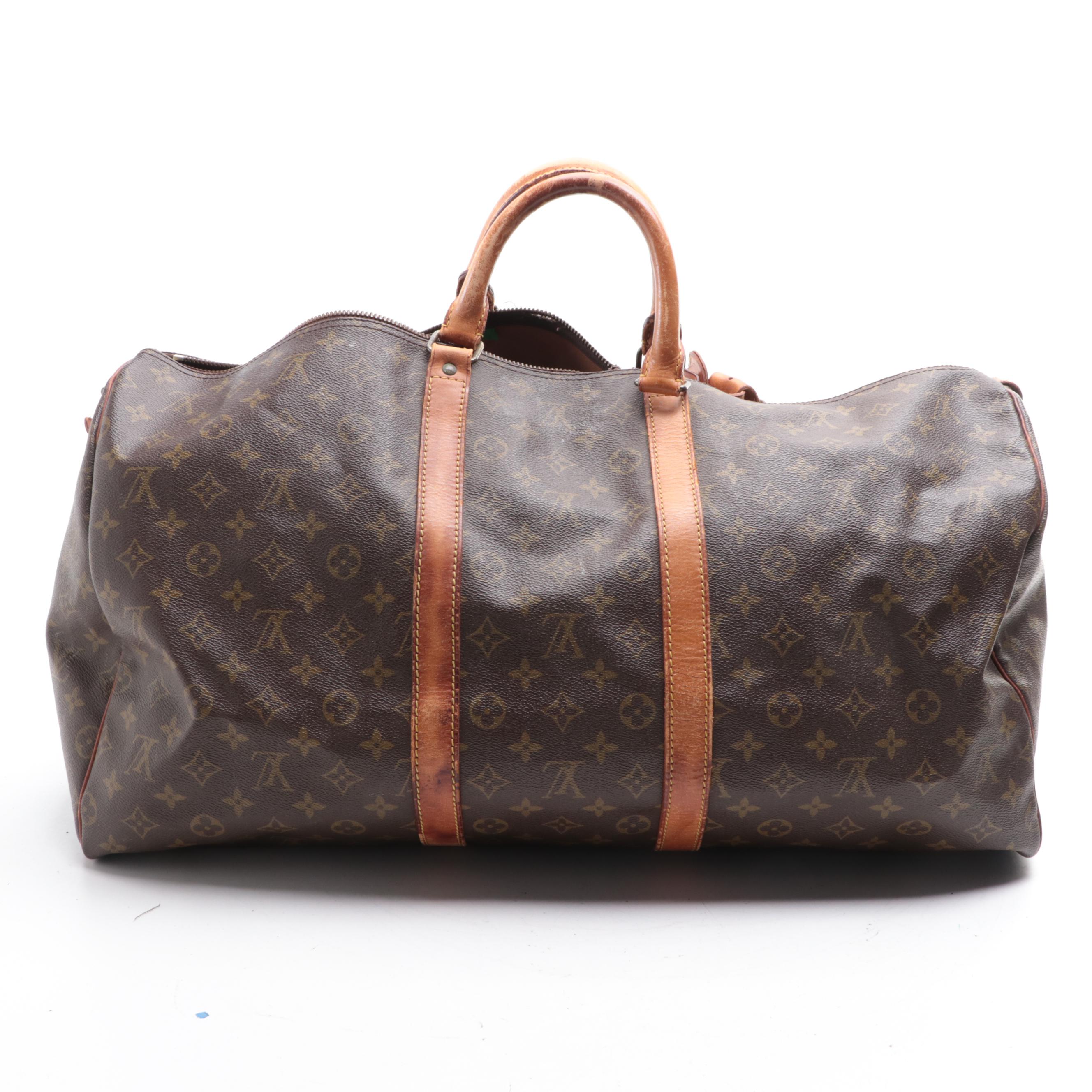 Louis Vuitton Keepall 55 in Monogram Canvas and Vachetta Leather