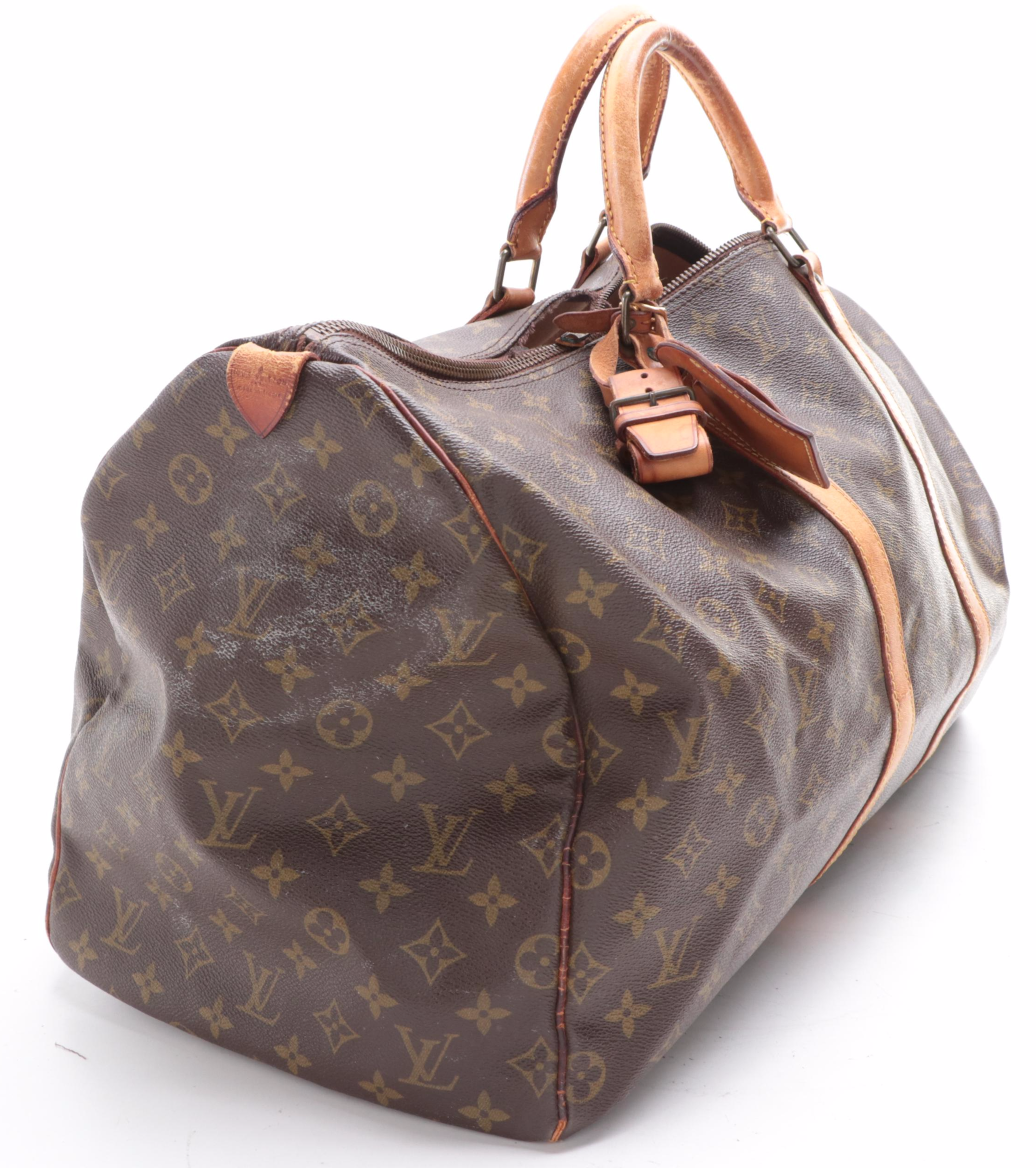 Louis Vuitton Keepall 55 in Monogram Canvas and Vachetta Leather