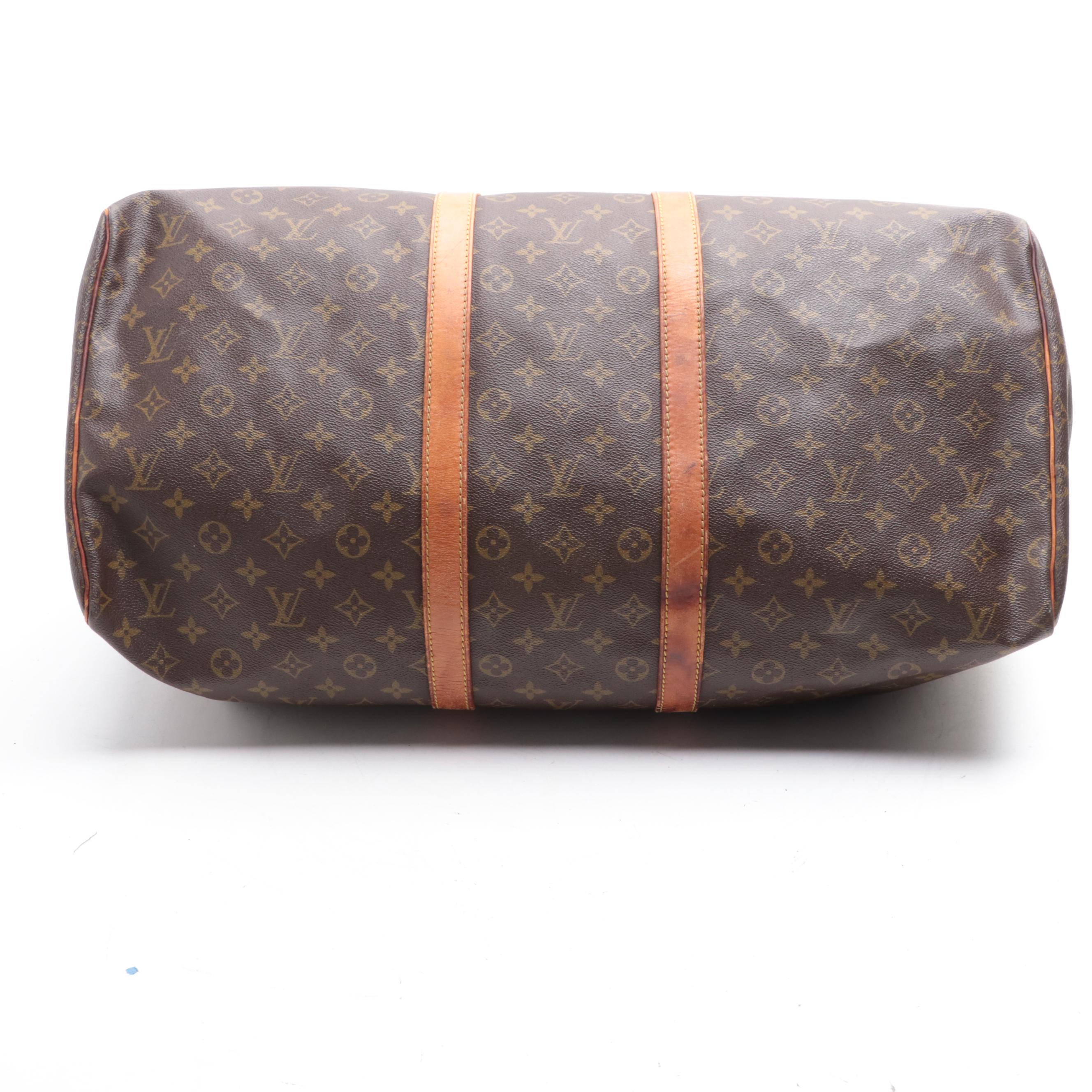Louis Vuitton Keepall 55 in Monogram Canvas and Vachetta Leather
