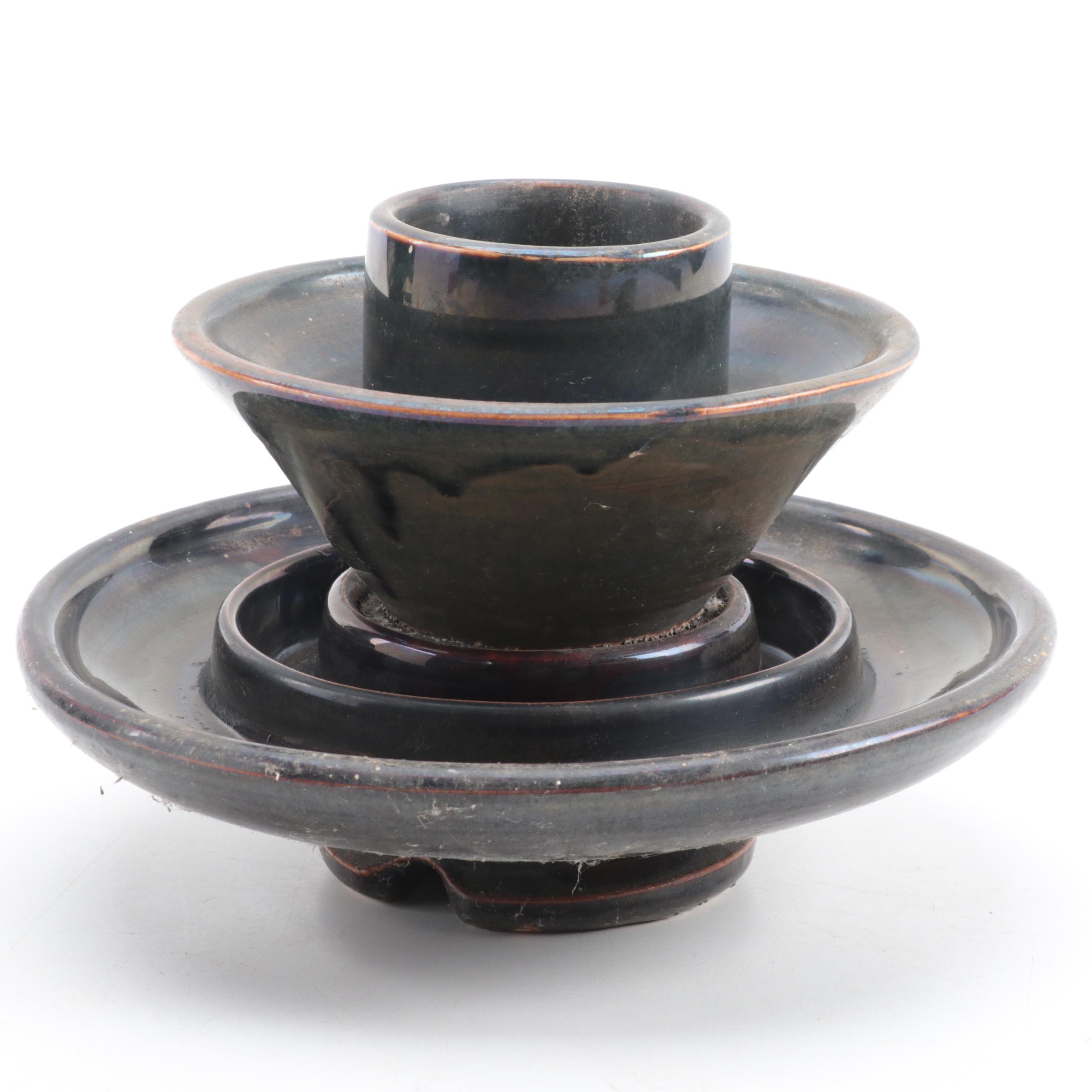 Ceramic High Voltage Pole Insulator, Circa 1930s