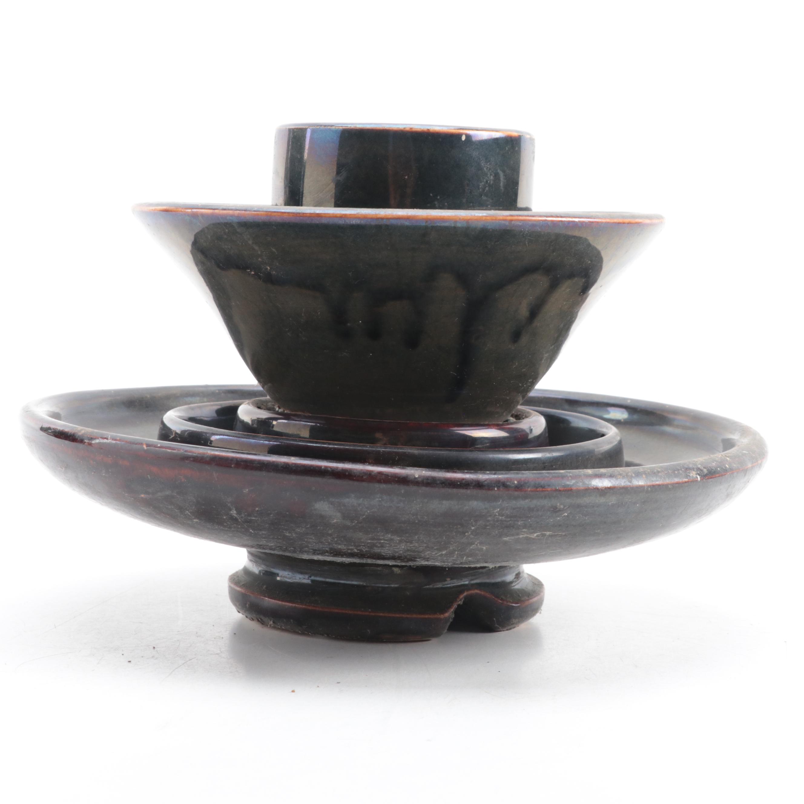 Ceramic High Voltage Pole Insulator, Circa 1930s