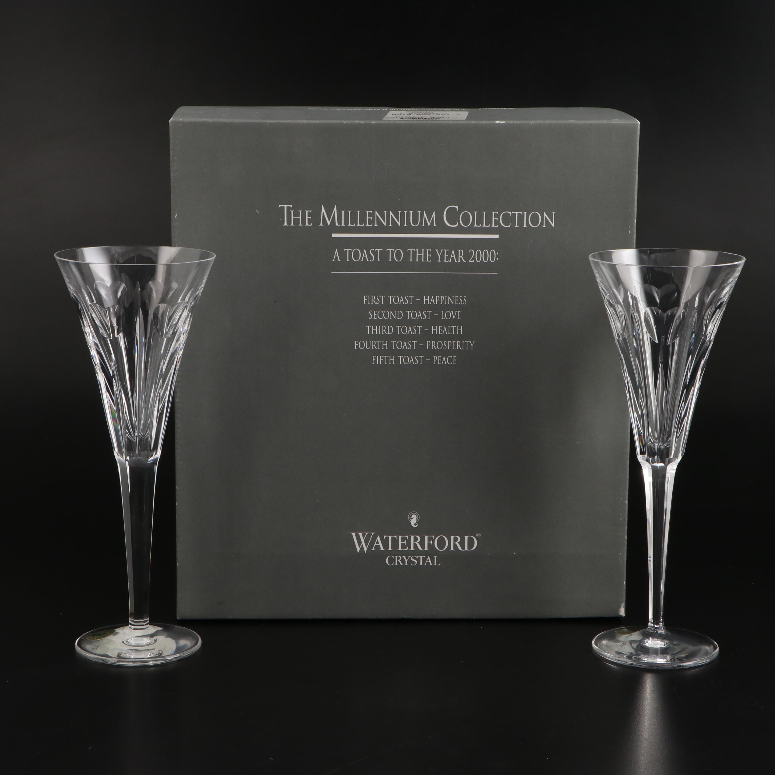 Waterford Crystal Millennium Collection Champagne Flutes