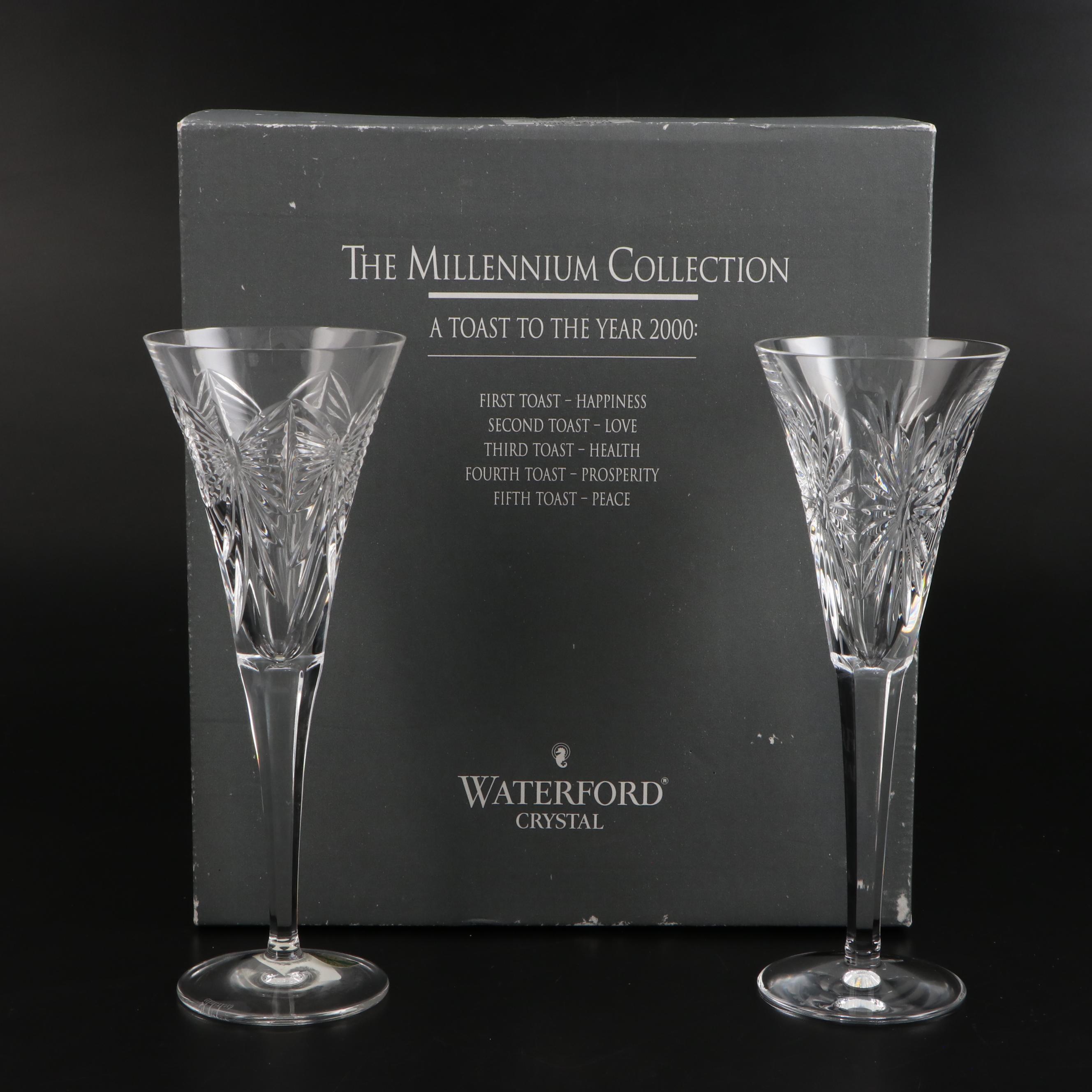 Waterford Crystal Millennium Collection Champagne Flutes